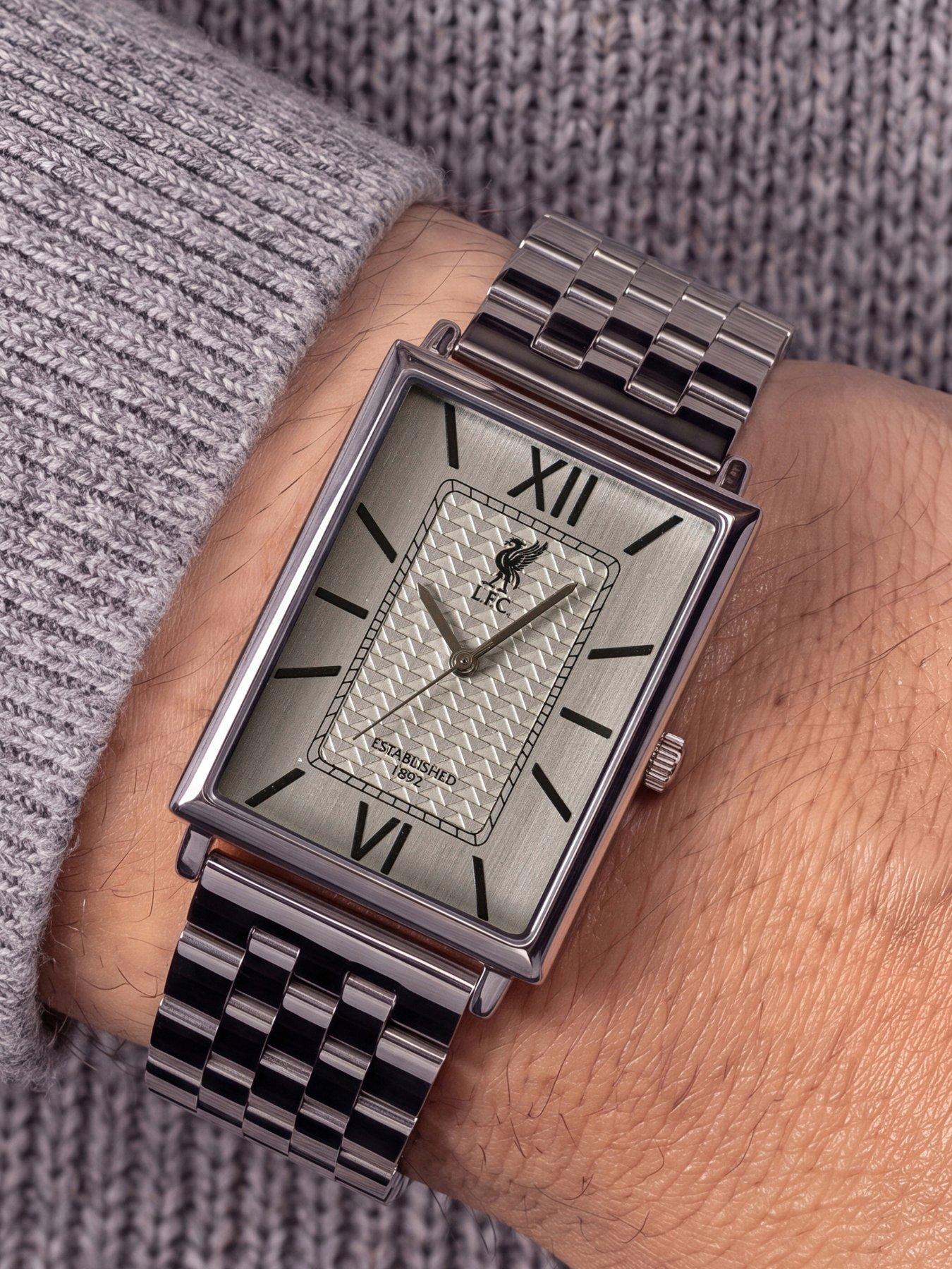 Image 2 of 3 of Liverpool FC Liverpool Football Club Silver Quartz Watch with Rectangle Face