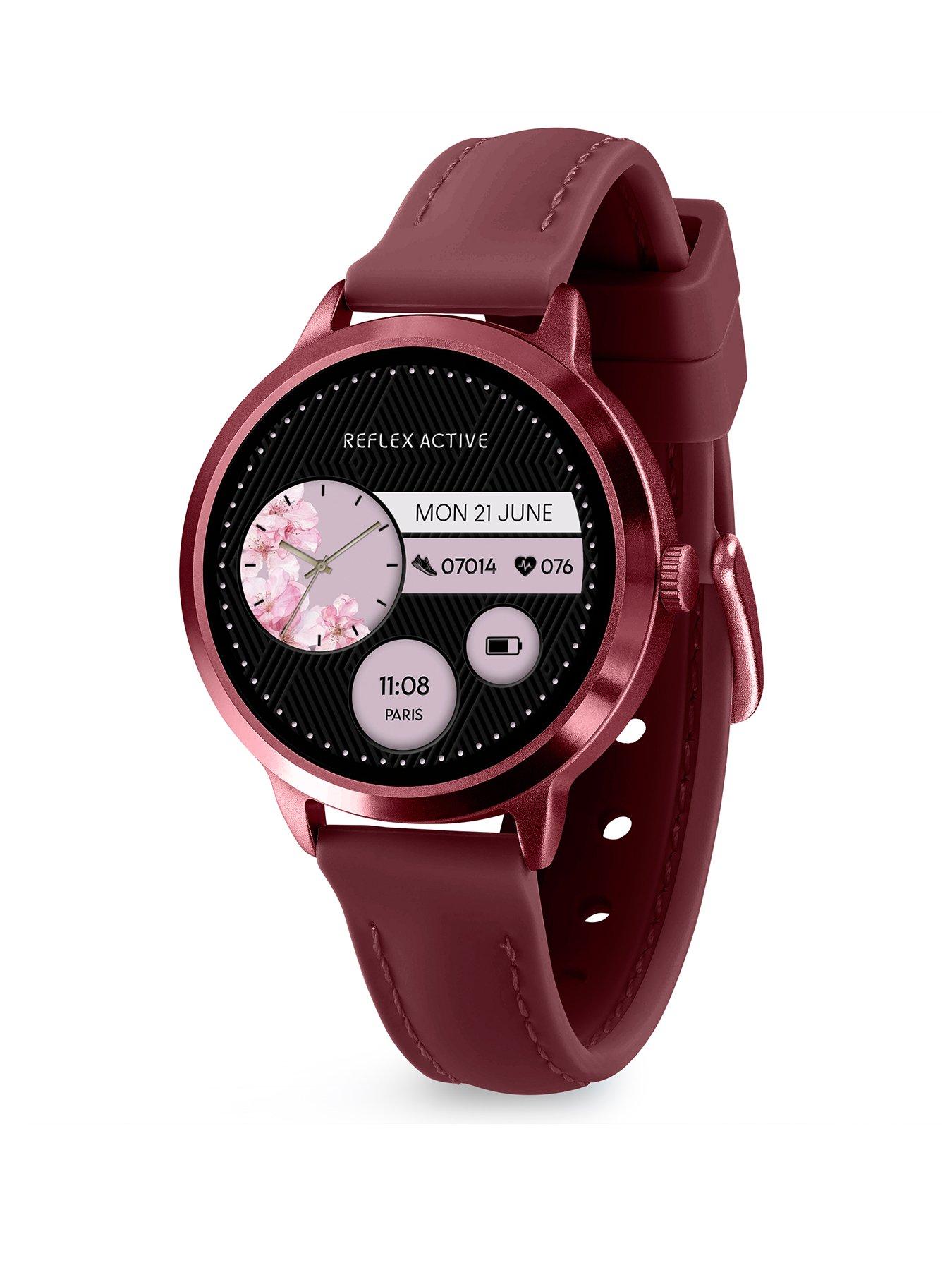 Reflex Active Spectra Burgundy Silicone Strap Smart Watch