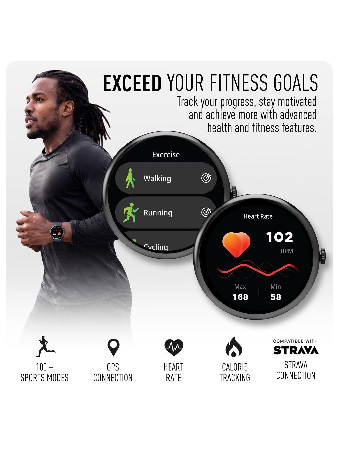 Image 2 of 8 of Reflex Active Spectra Navy Silicone Strap Smart Watch