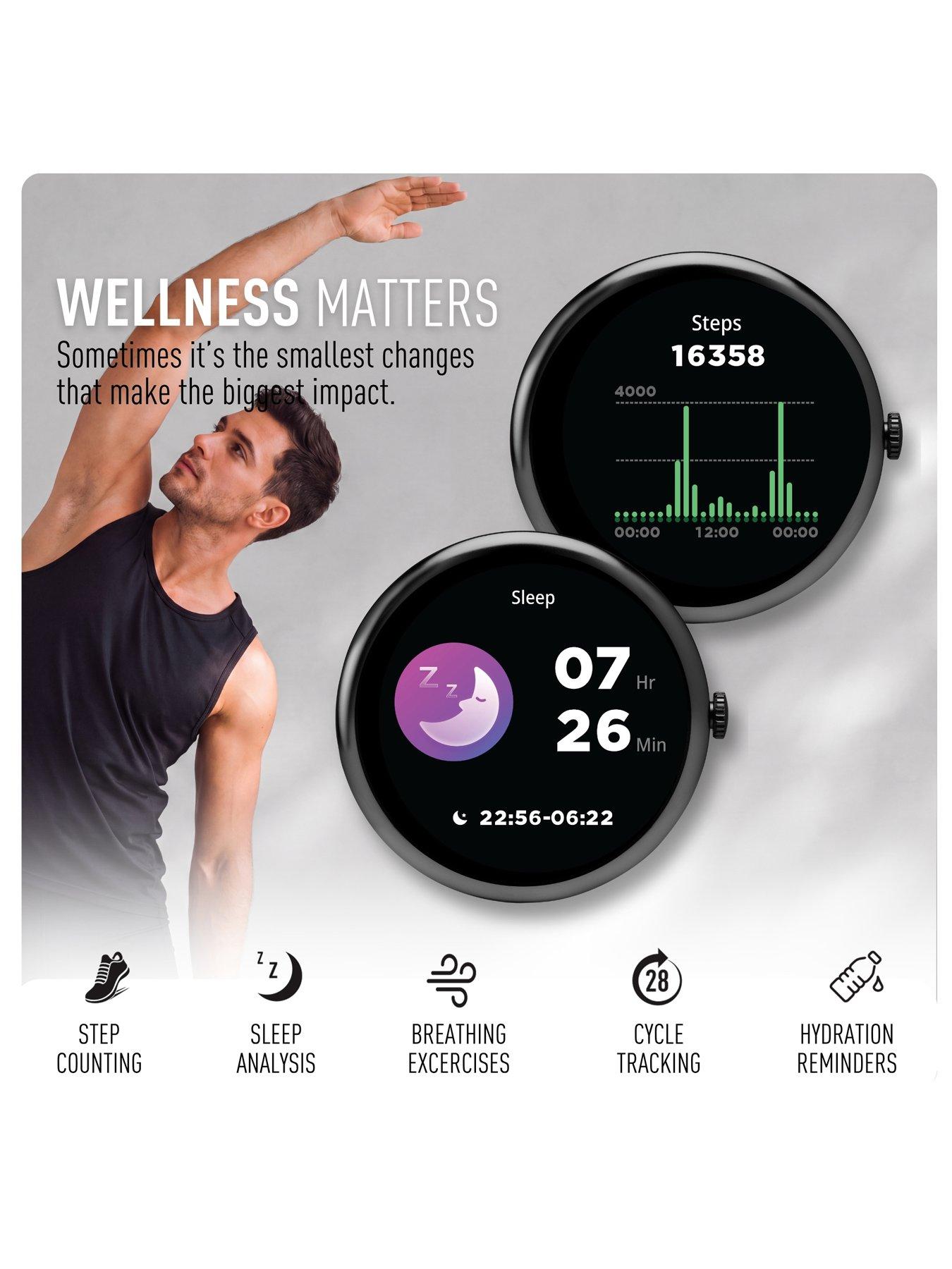 Image 3 of 8 of Reflex Active Spectra Navy Silicone Strap Smart Watch