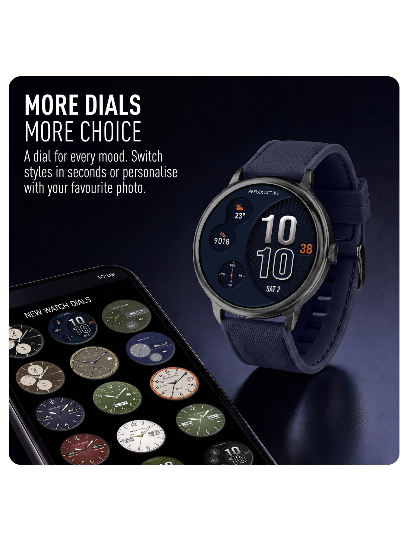 Image 6 of 8 of Reflex Active Spectra Navy Silicone Strap Smart Watch
