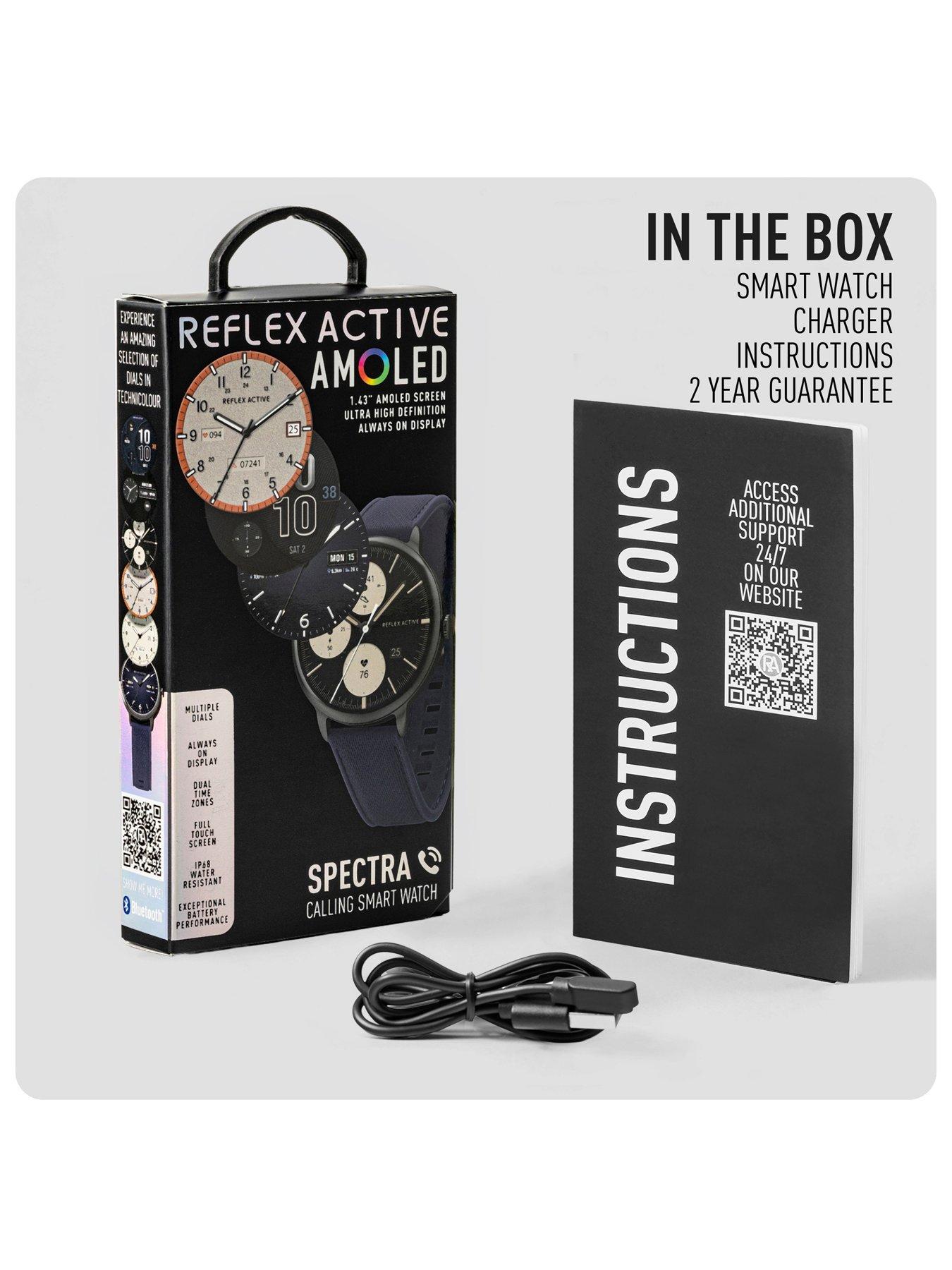 Image 7 of 8 of Reflex Active Spectra Navy Silicone Strap Smart Watch