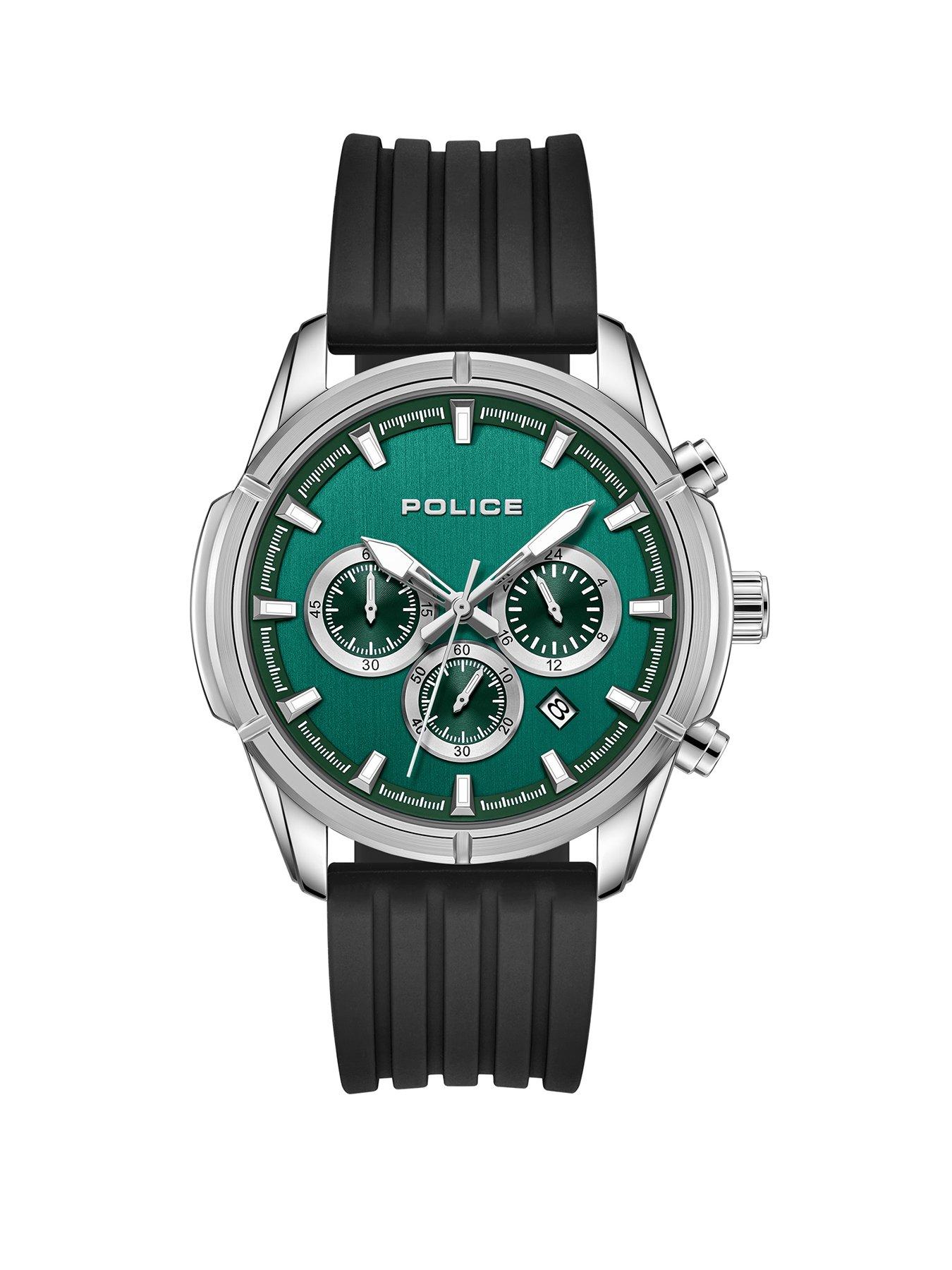 Police Flair Black Sillicone Strap Watch