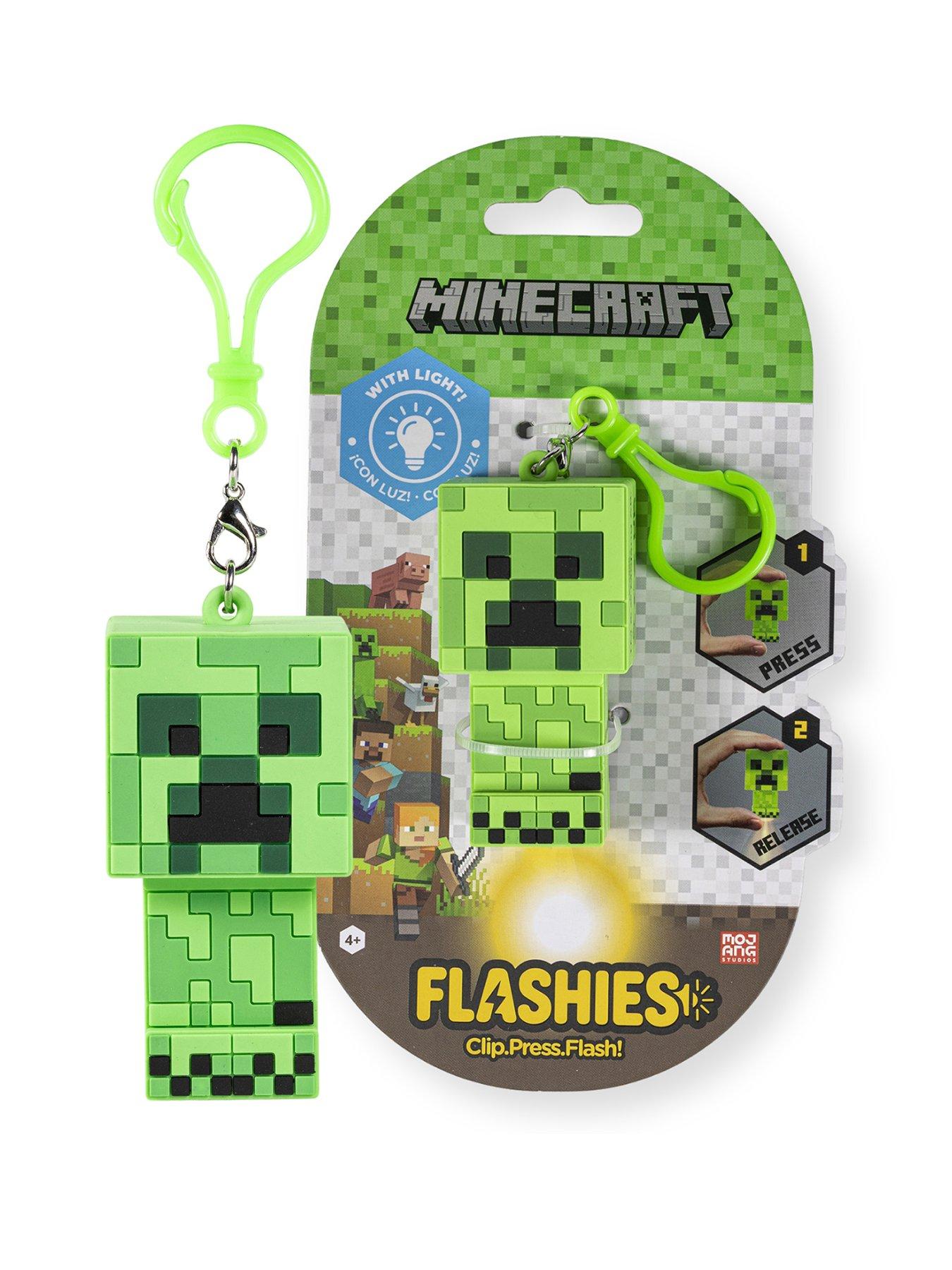 Image 1 of 7 of Minecraft 3d Keychain with led Flashlight Minecraft