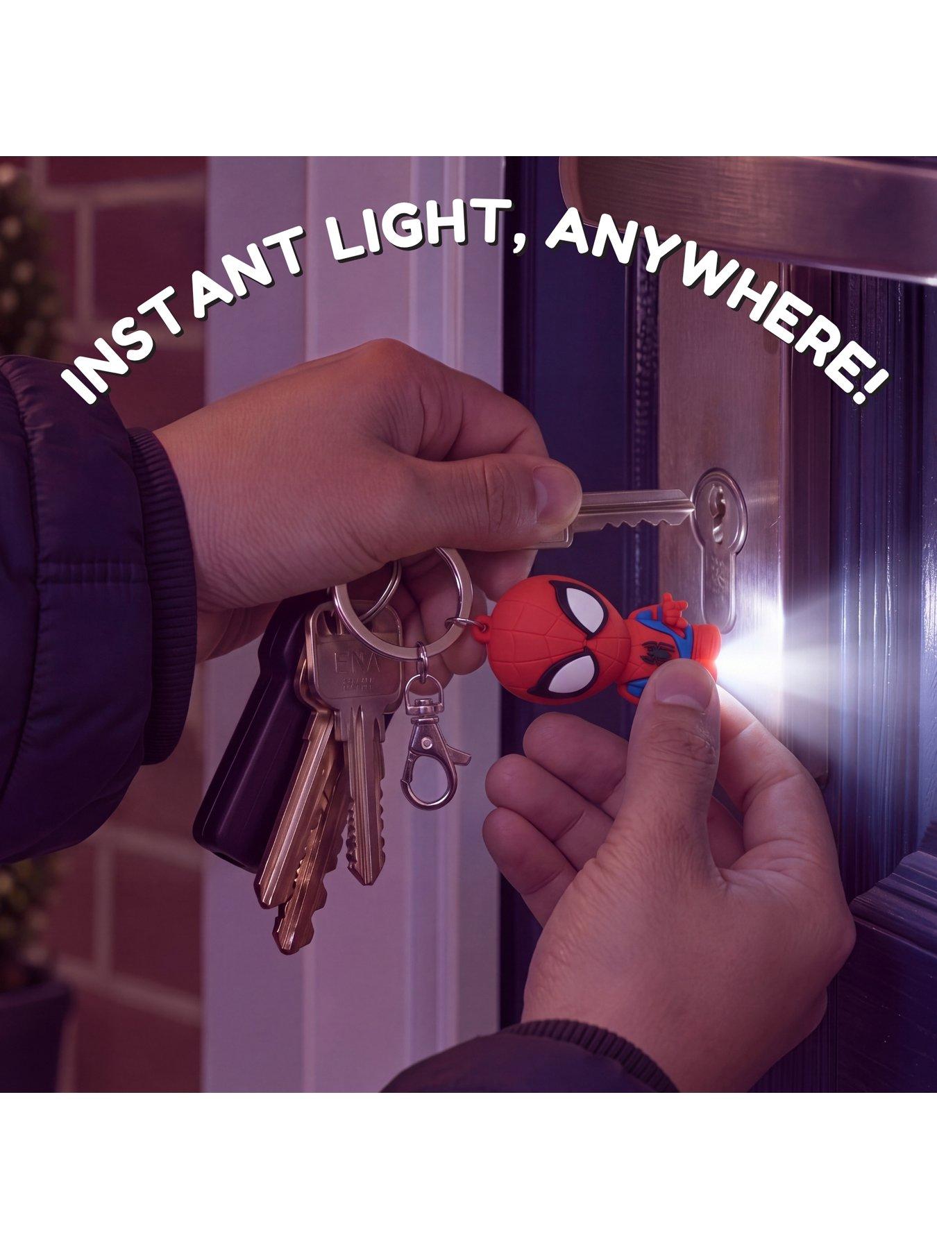 Image 2 of 7 of Spiderman 3D Figure keychain with Spiderman LED Flashlight