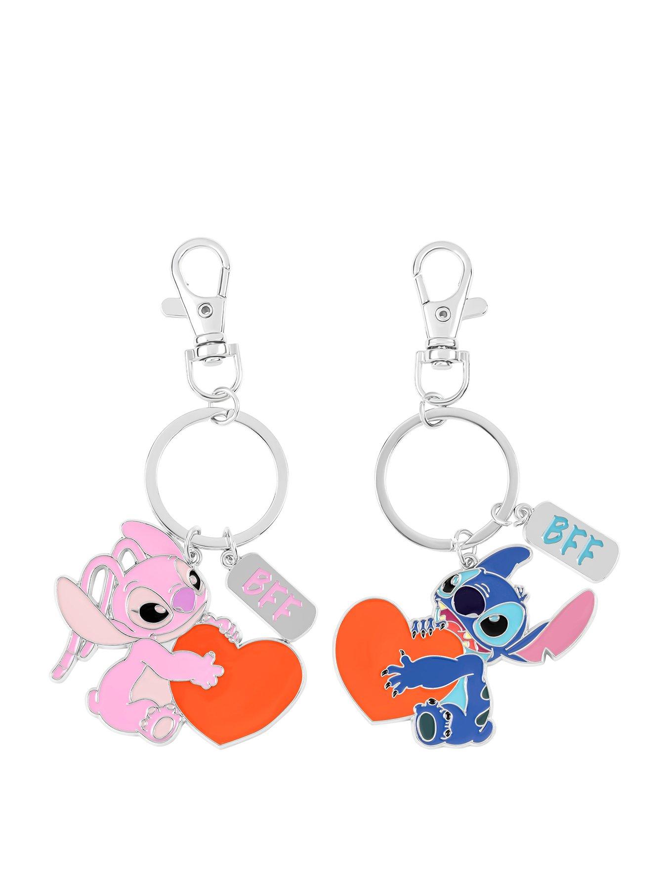 Image 1 of 3 of Disney Stitch Stitch &amp; Angel BFF Keychain Set