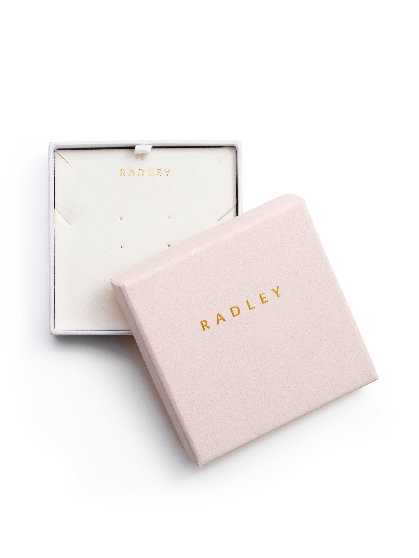 Image 4 of 4 of Radley Radley 18ct Gold Plated T-Bar Necklace with Hanging Charm