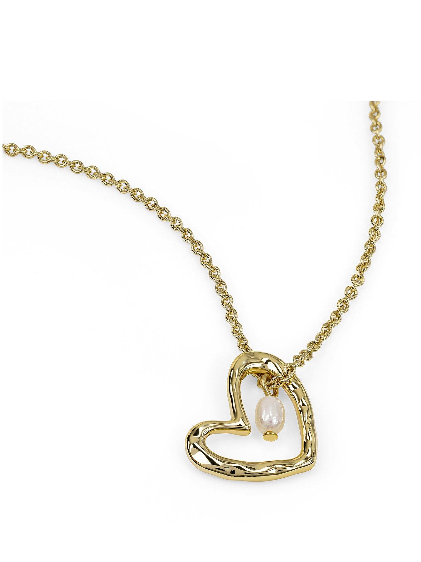 Radley 18ct Gold Plated Heart And Pearl Charm Necklace
