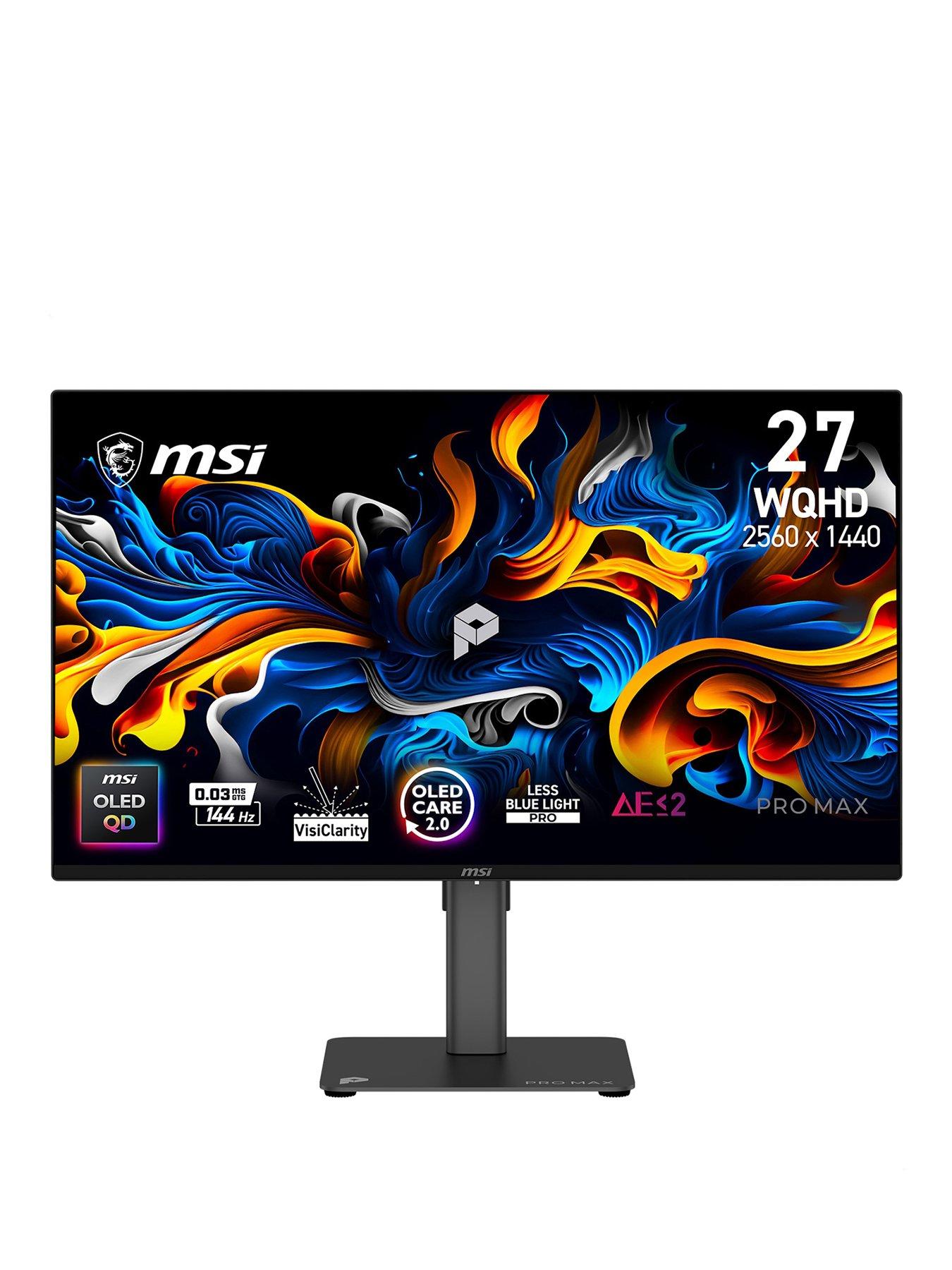 Image 1 of 6 of MSI PRO MAX 271QPX14G 27 inch, QD-OLED, WQHD, 144Hz, Adaptive Sync HDR Ready Monitor