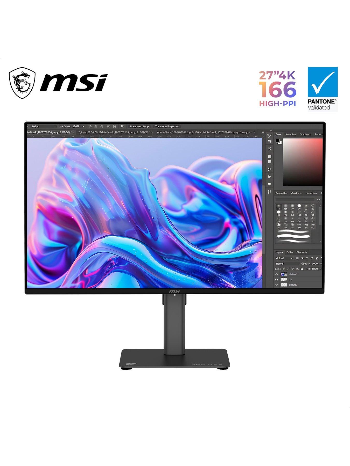 Image 4 of 7 of MSI PRO MAX 271UPX12G 27 inch, QD-OLED, 4K UHD, 120Hz, NVIDIA G-SYNC Compatible, AMD FreeSync Premium Pro Monitor