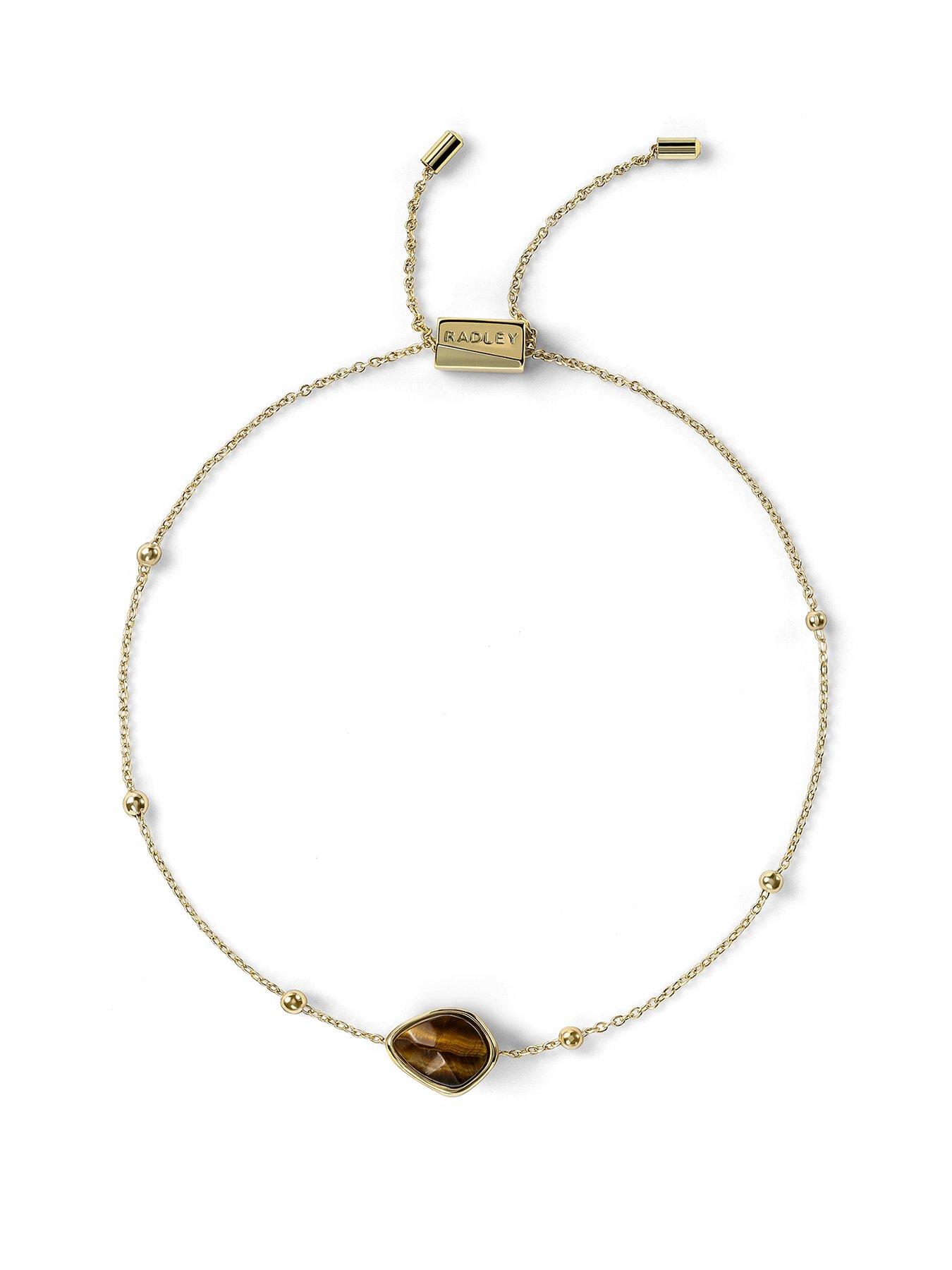 Radley 18ct Gold Plated Tigers Eye Friendship Bracelet