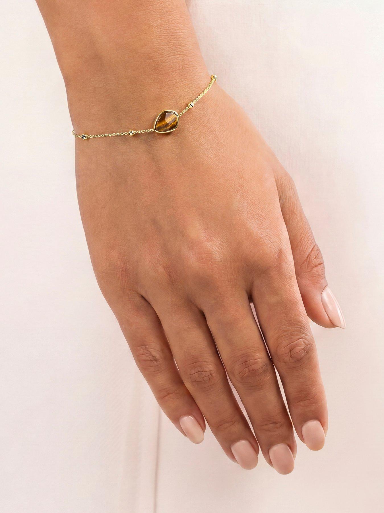 Image 2 of 4 of Radley Radley 18ct Gold Plated Tigers Eye Friendship Bracelet