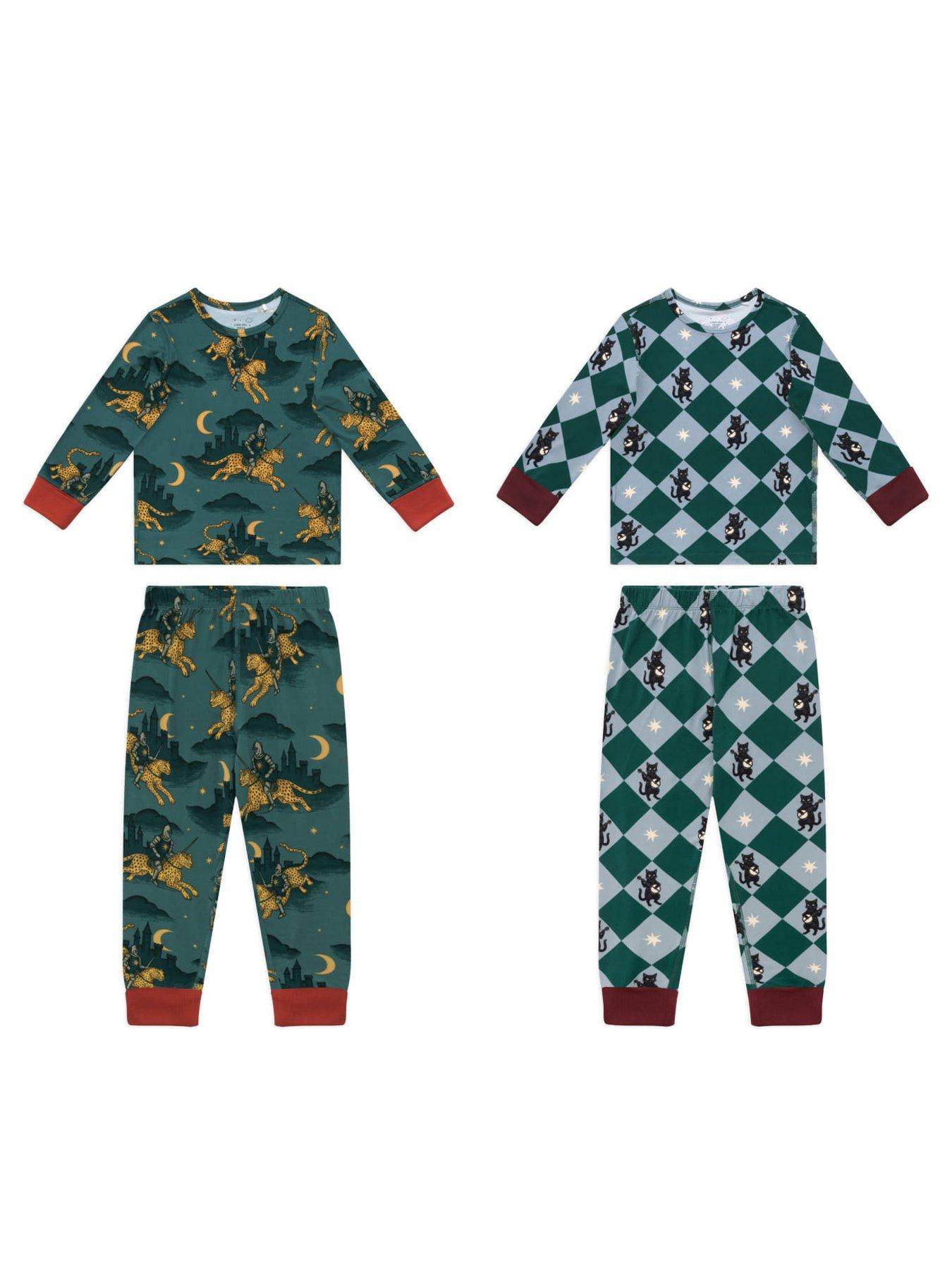 CHELSEA PEERS Chelsea Peers Kids Two Pack Midnight Serenade / Moonlit Knight Print Long Pyjama Set - Multi