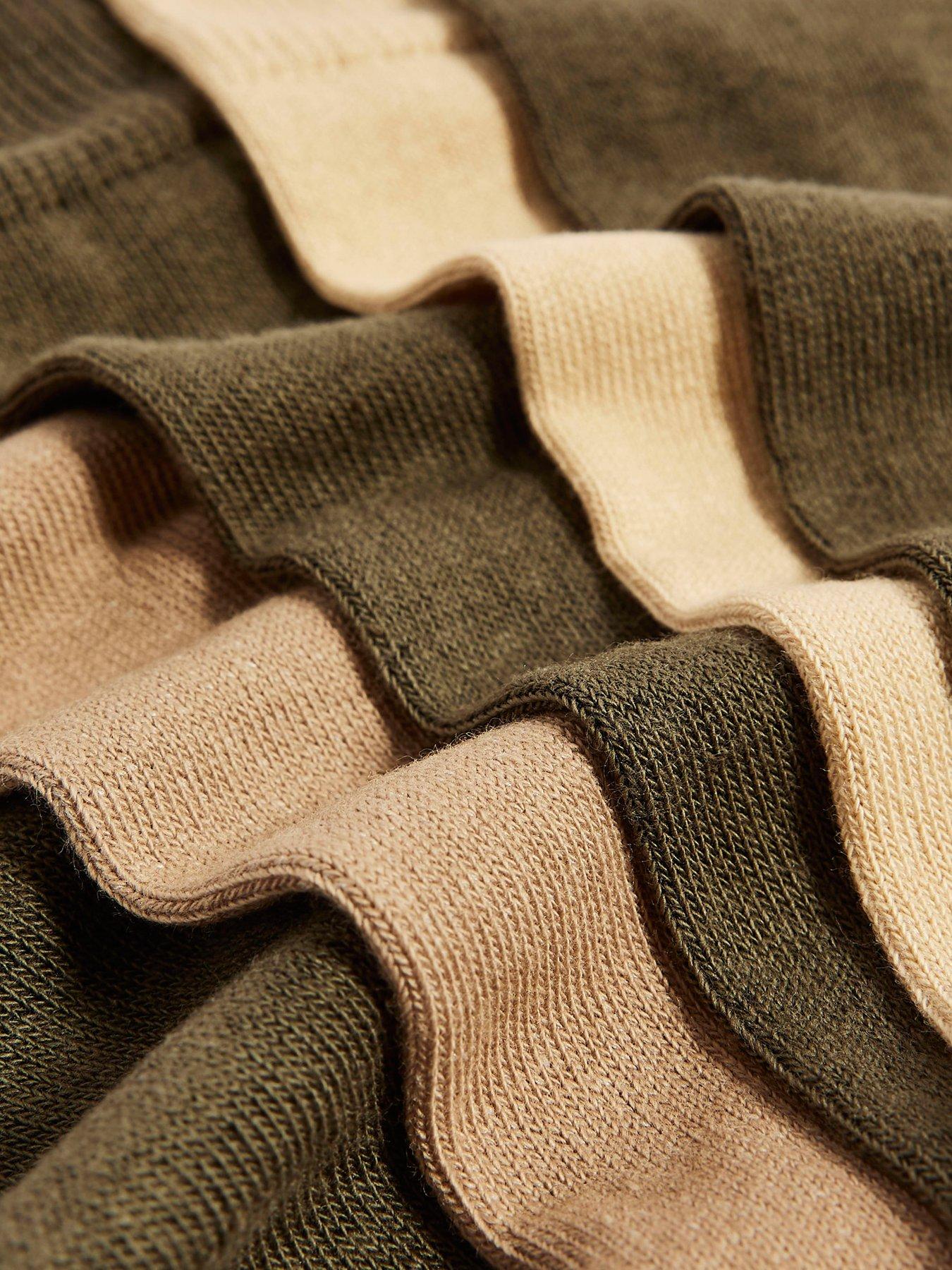 Image 3 of 3 of River Island Pack Of 5 Tube Socks - Khaki
