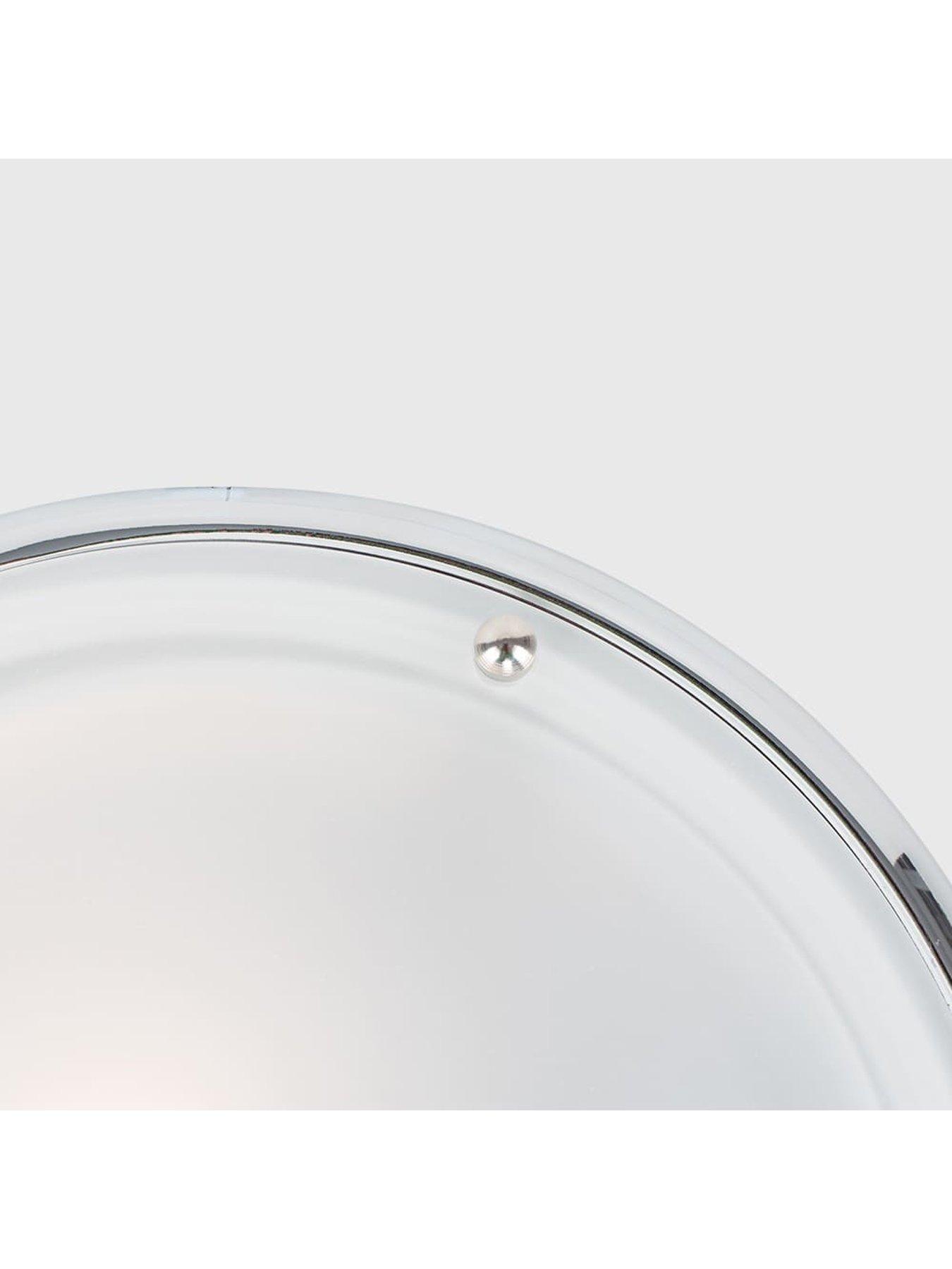 Image 3 of 6 of ValueLights IP44 Flush Ceiling Light Chrome