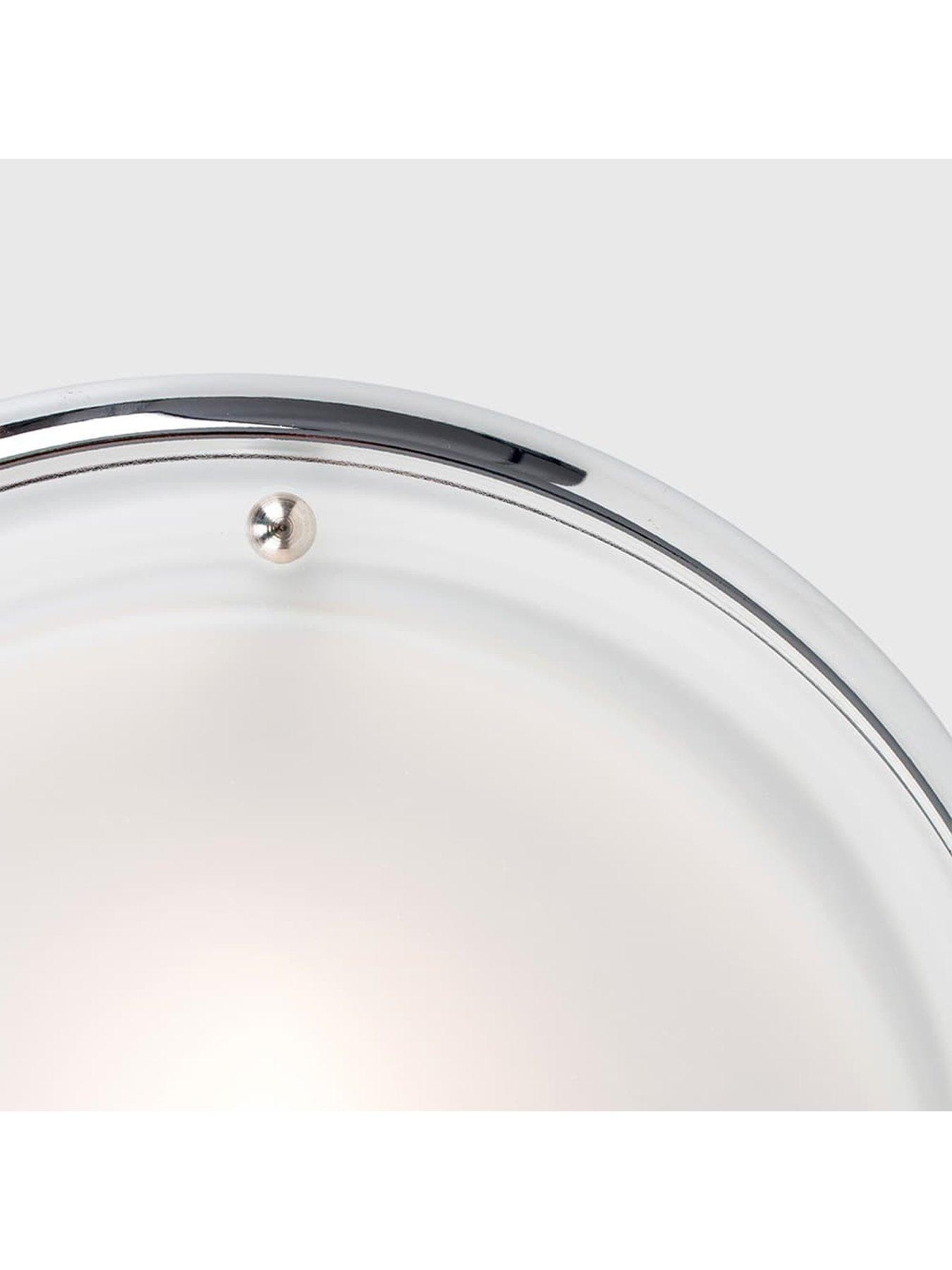 Image 4 of 6 of ValueLights IP44 Flush Ceiling Light Chrome