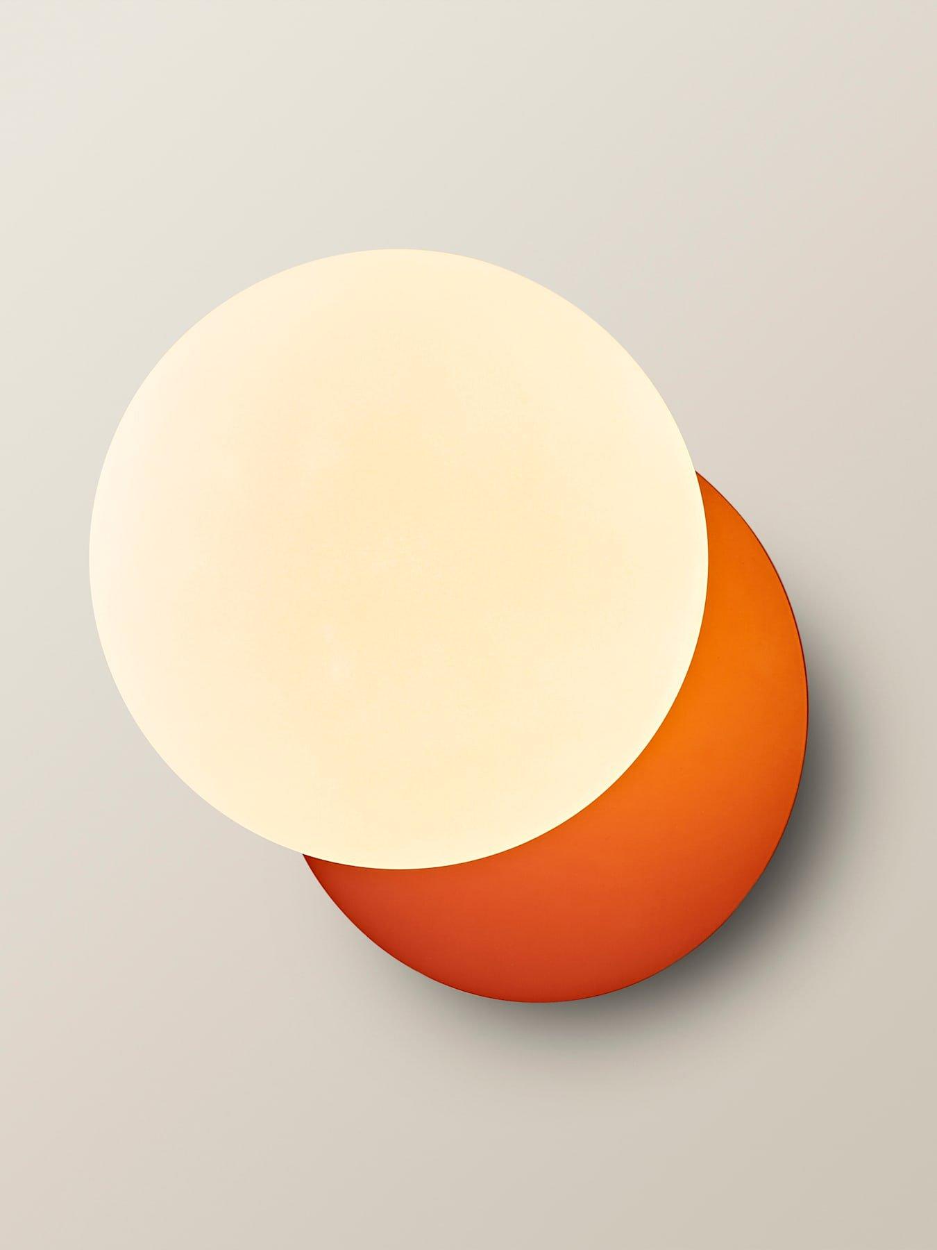 Image 3 of 7 of ValueLights Darla Flush Globe Wall Light Rust (IP44)