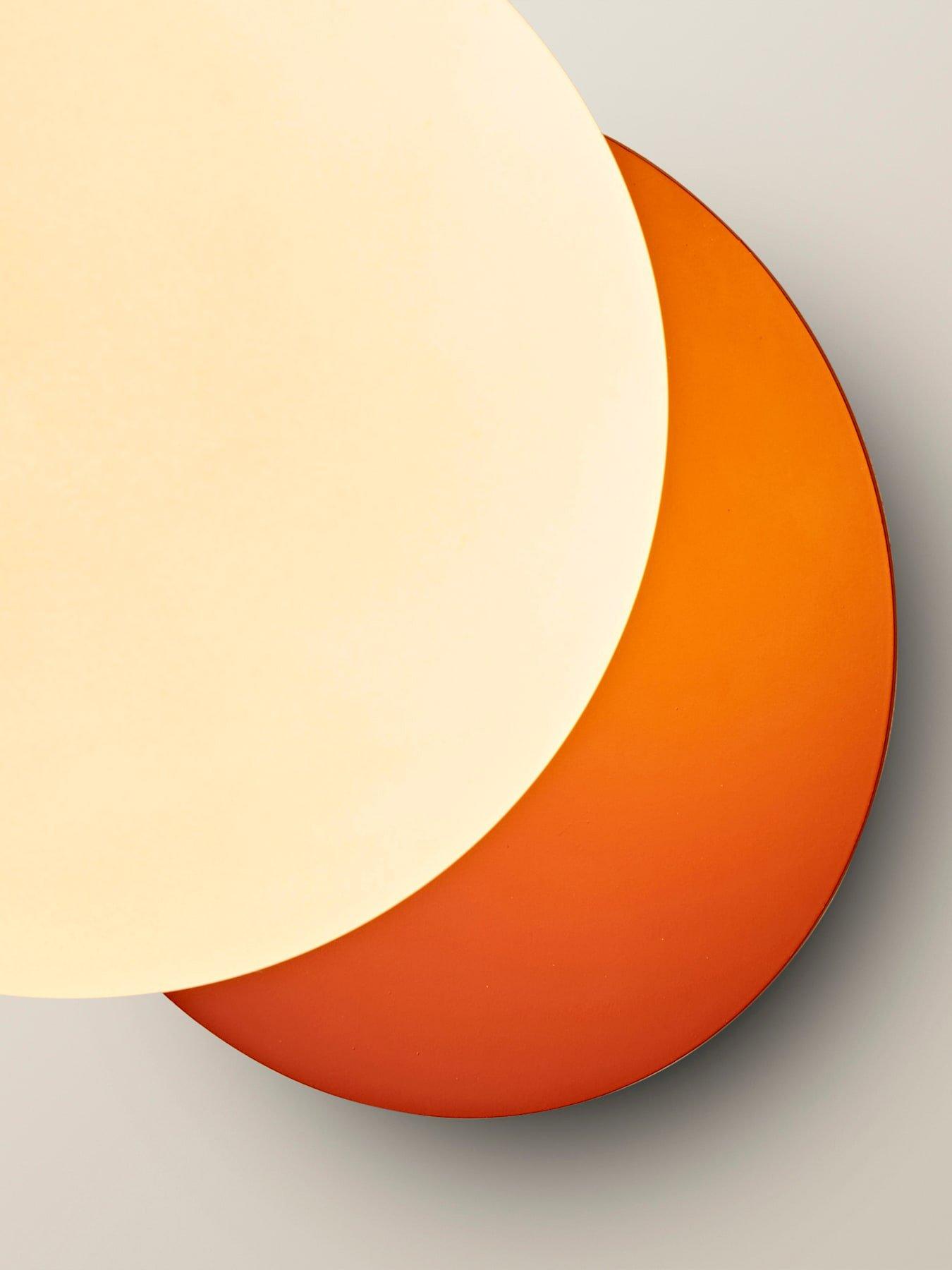 Image 4 of 7 of ValueLights Darla Flush Globe Wall Light Rust (IP44)