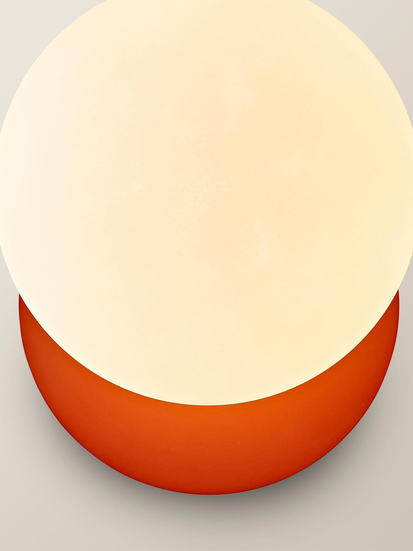 Image 5 of 7 of ValueLights Darla Flush Globe Wall Light Rust (IP44)