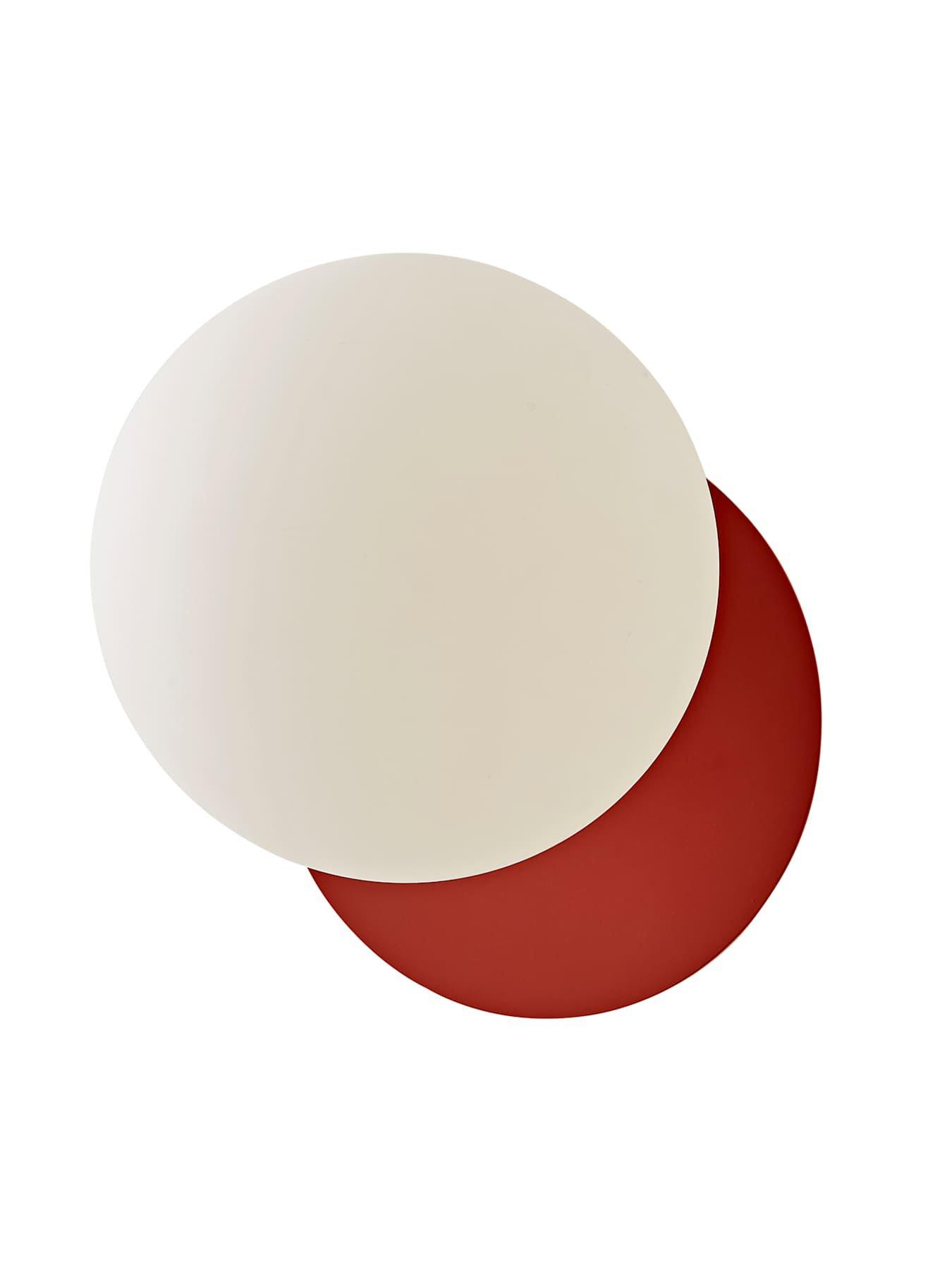 Image 7 of 7 of ValueLights Darla Flush Globe Wall Light Rust (IP44)
