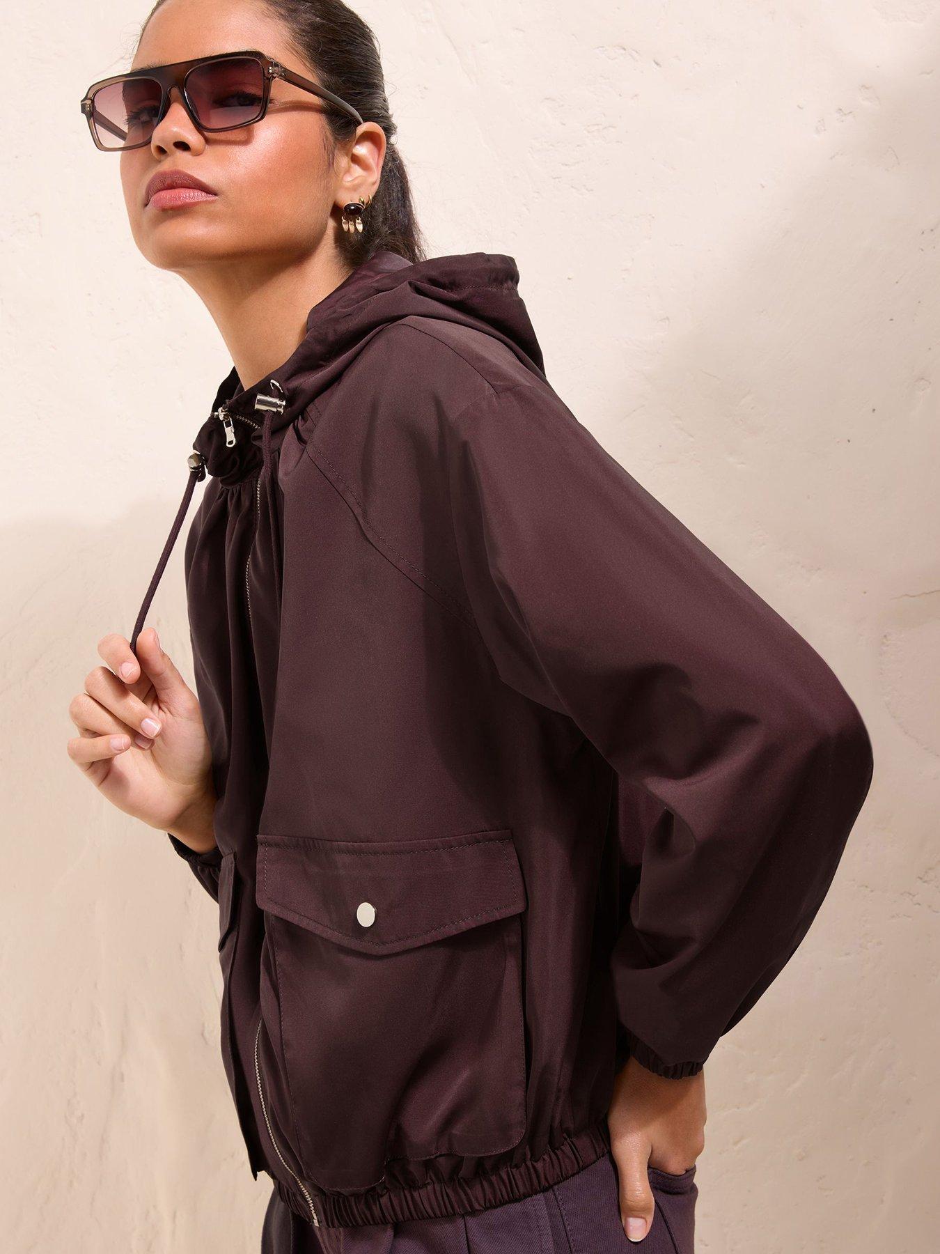 Image 4 of 5 of Friends Like These Hooded Jacket Aubergine