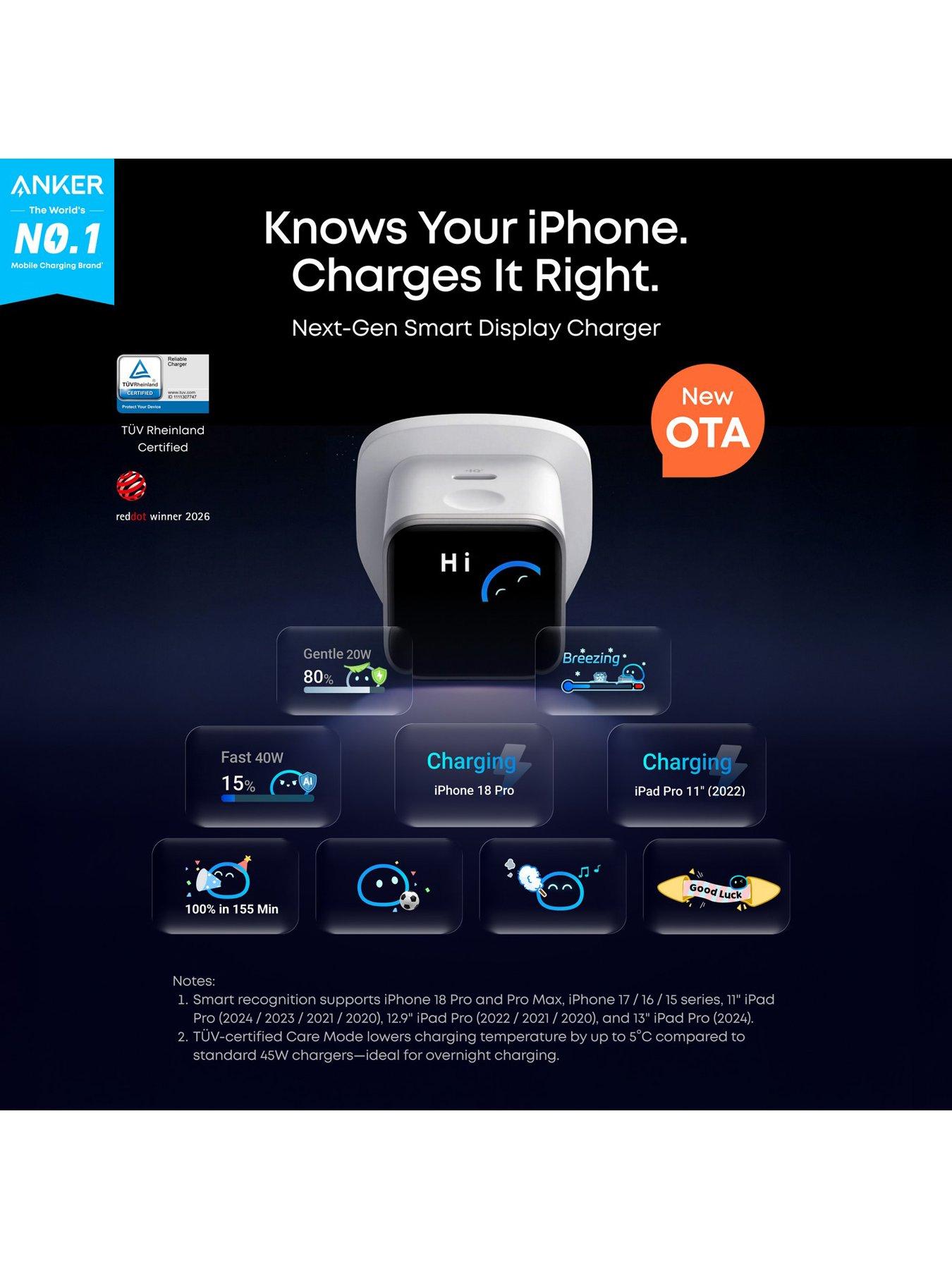 Image 4 of 7 of Anker Anker Nano USB-C Charger, 45W Fast Charging with Smart Display