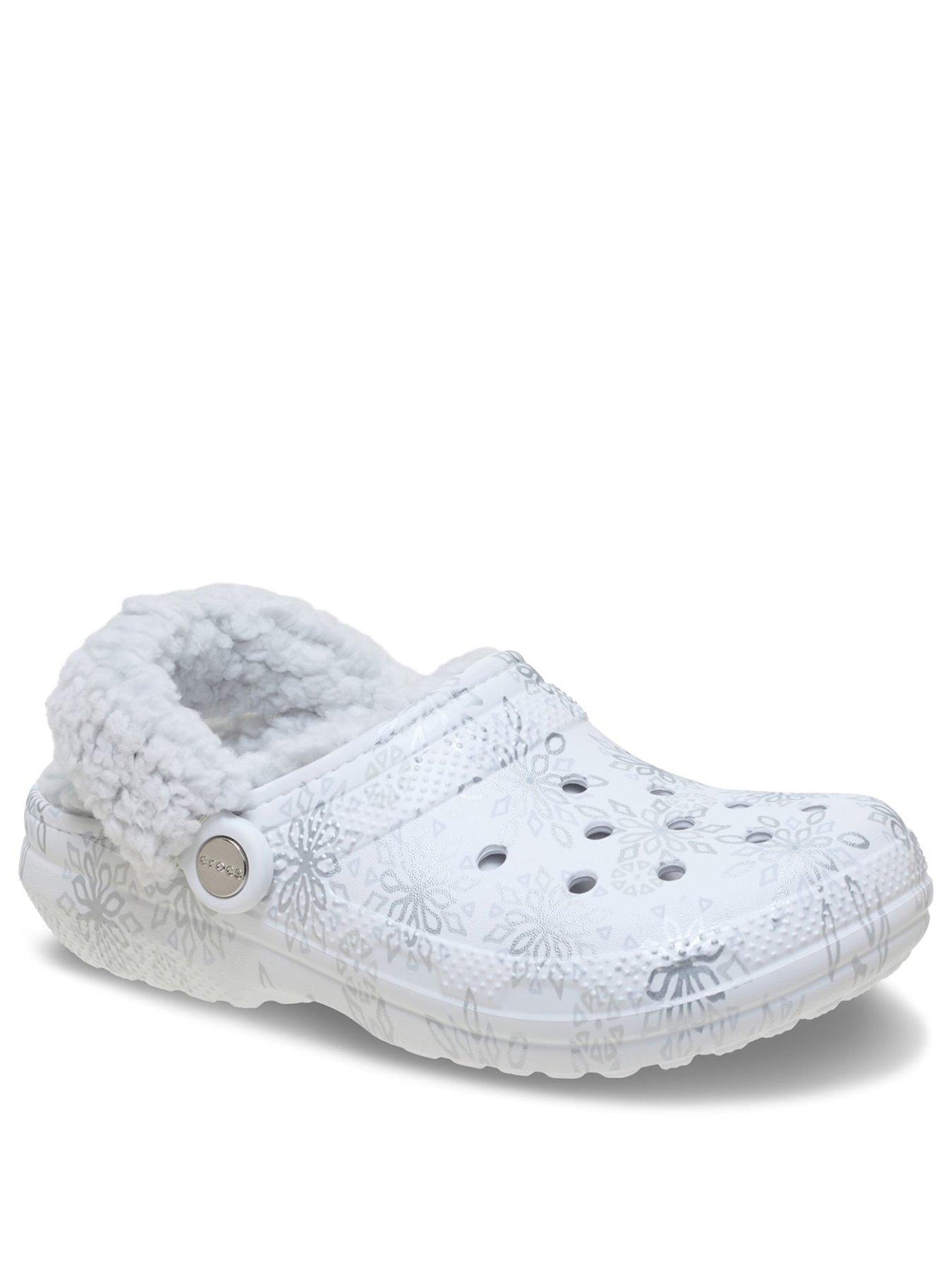 Image 2 of 6 of Crocs Classic Fleece Lined Snow White