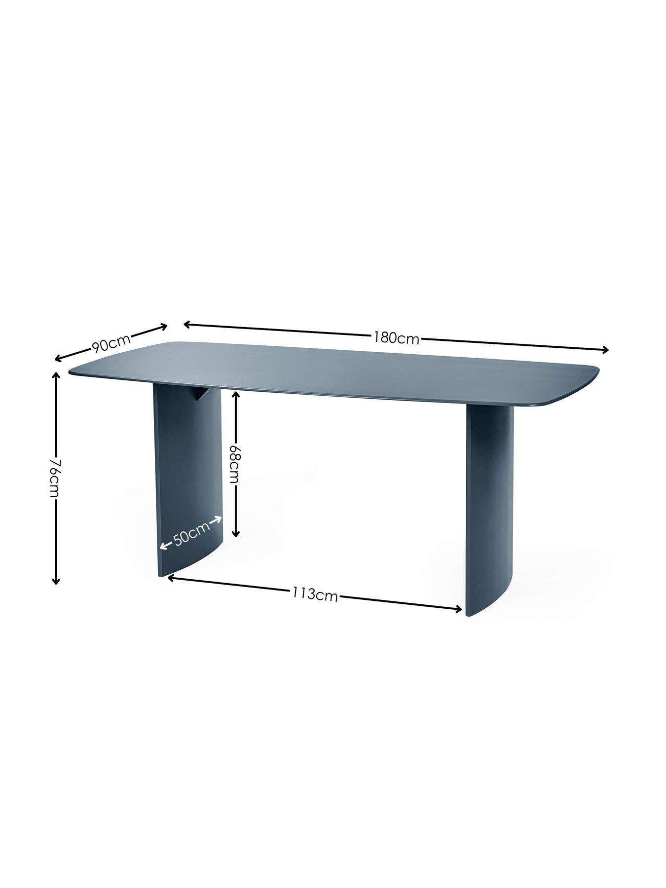 Image 7 of 7 of Julian Bowen Element Glass Dining Table