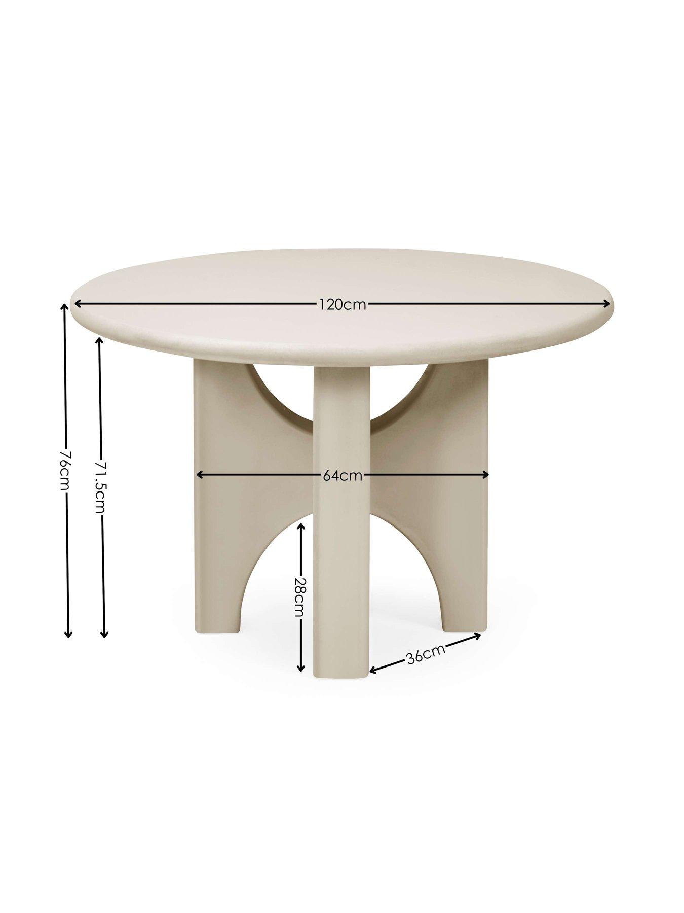 Image 7 of 7 of Julian Bowen Thyra Concrete Effect Round Dining Table
