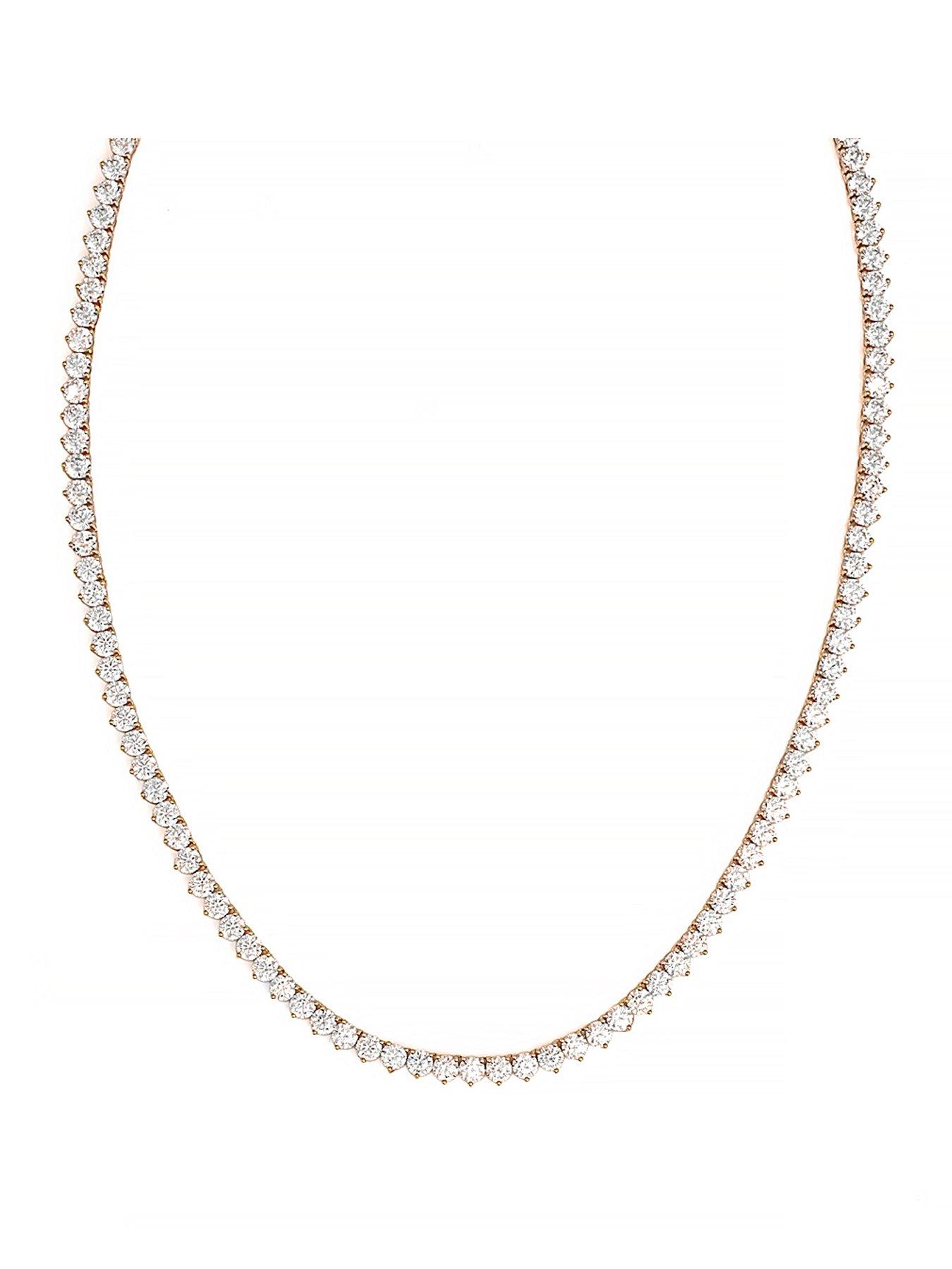 Image 1 of 2 of Say It With Heart Tennis Necklace - Rose Gold
