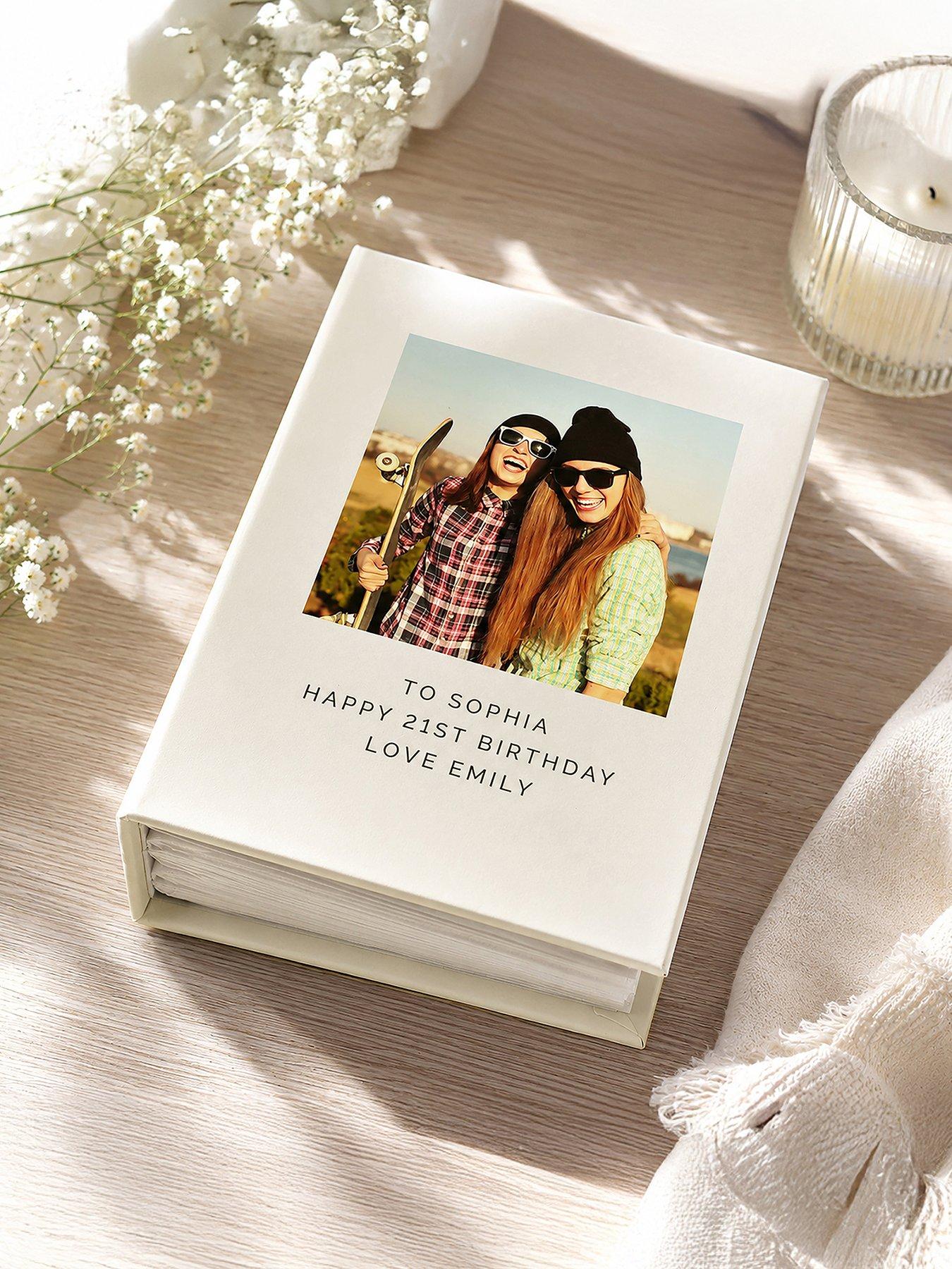 Image 1 of 3 of The Personalised Memento Company Personalised Photo Upload 6x4 Photo Album with Sleeves