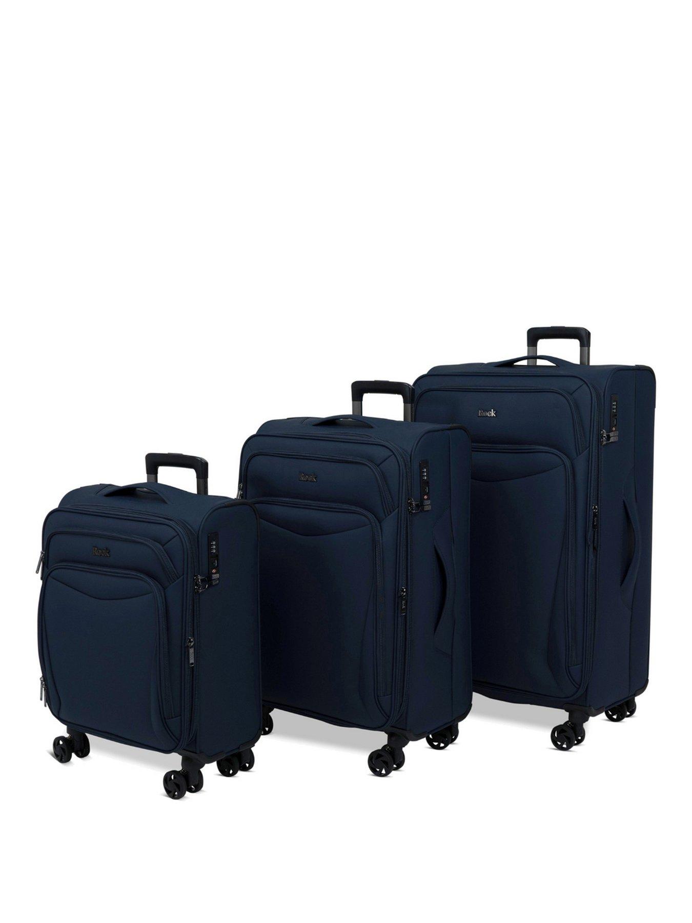 Image 1 of 7 of Rock Luggage Vitality 3pc Set Navy Suitcase