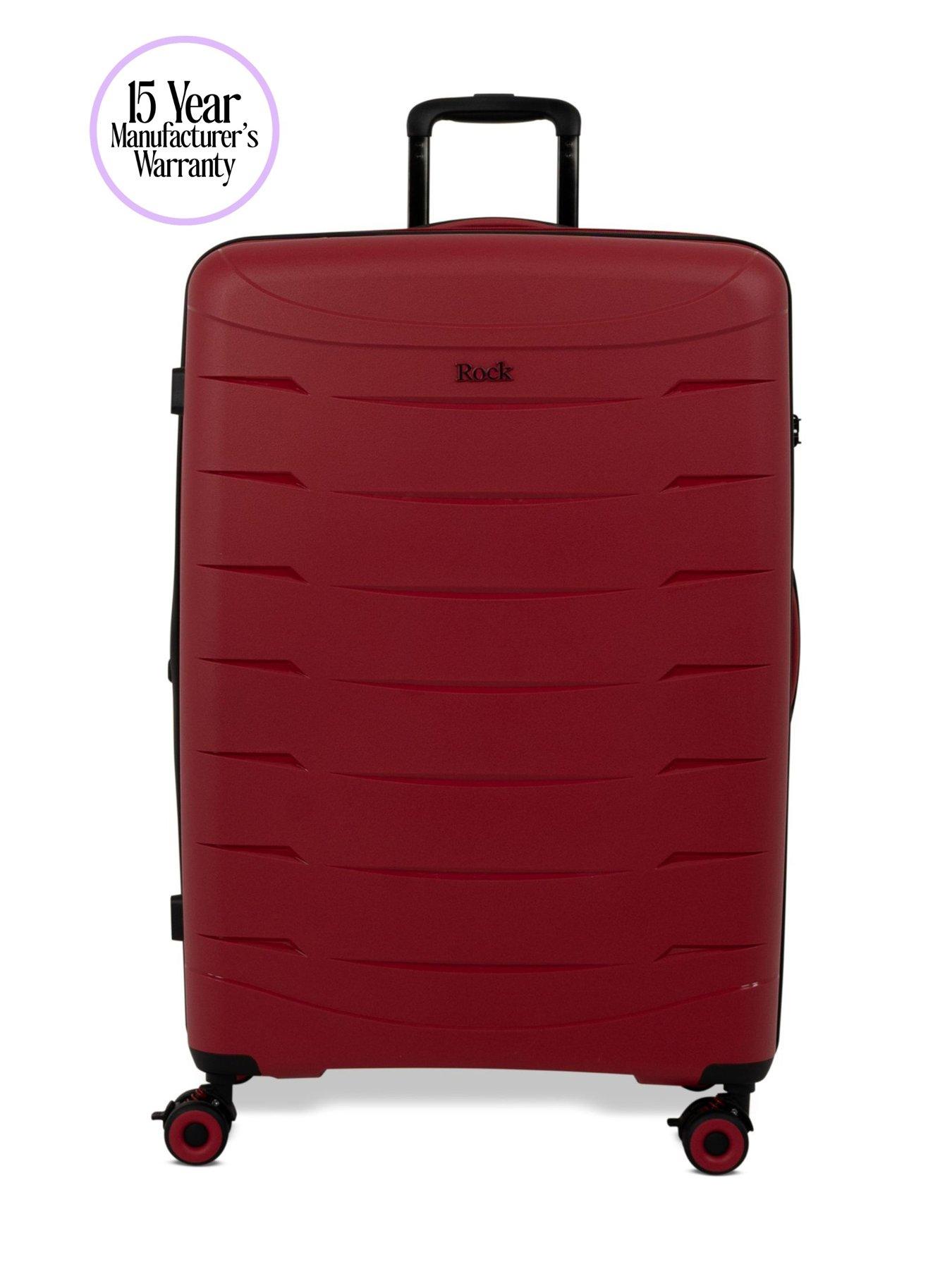 Image 2 of 7 of Rock Luggage Resilient 3pc Set Red Suitcase