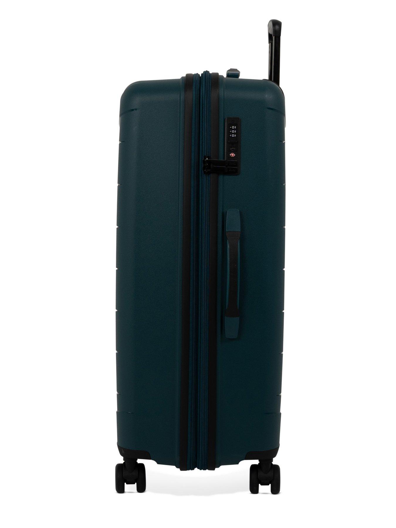 Image 3 of 7 of Rock Luggage Resilient 3pc Set Teal Suitcase