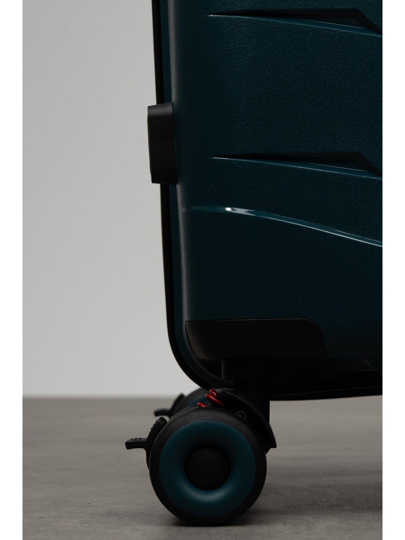 Image 4 of 7 of Rock Luggage Resilient 3pc Set Teal Suitcase