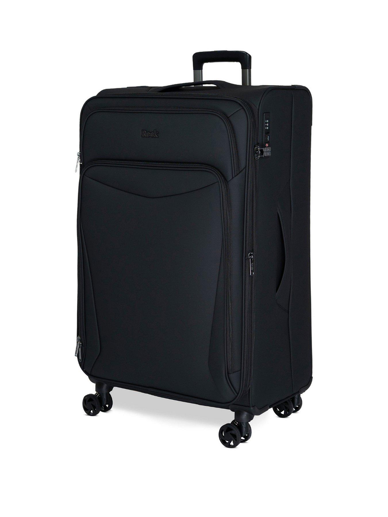 Image 1 of 7 of Rock Luggage Vitality Large Black Suitcase