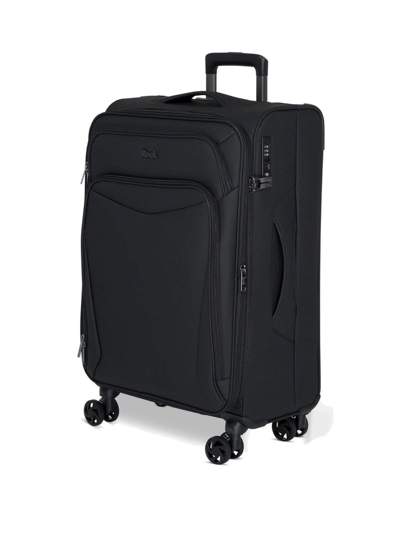 Image 1 of 7 of Rock Luggage Vitality Medium Black Suitcase