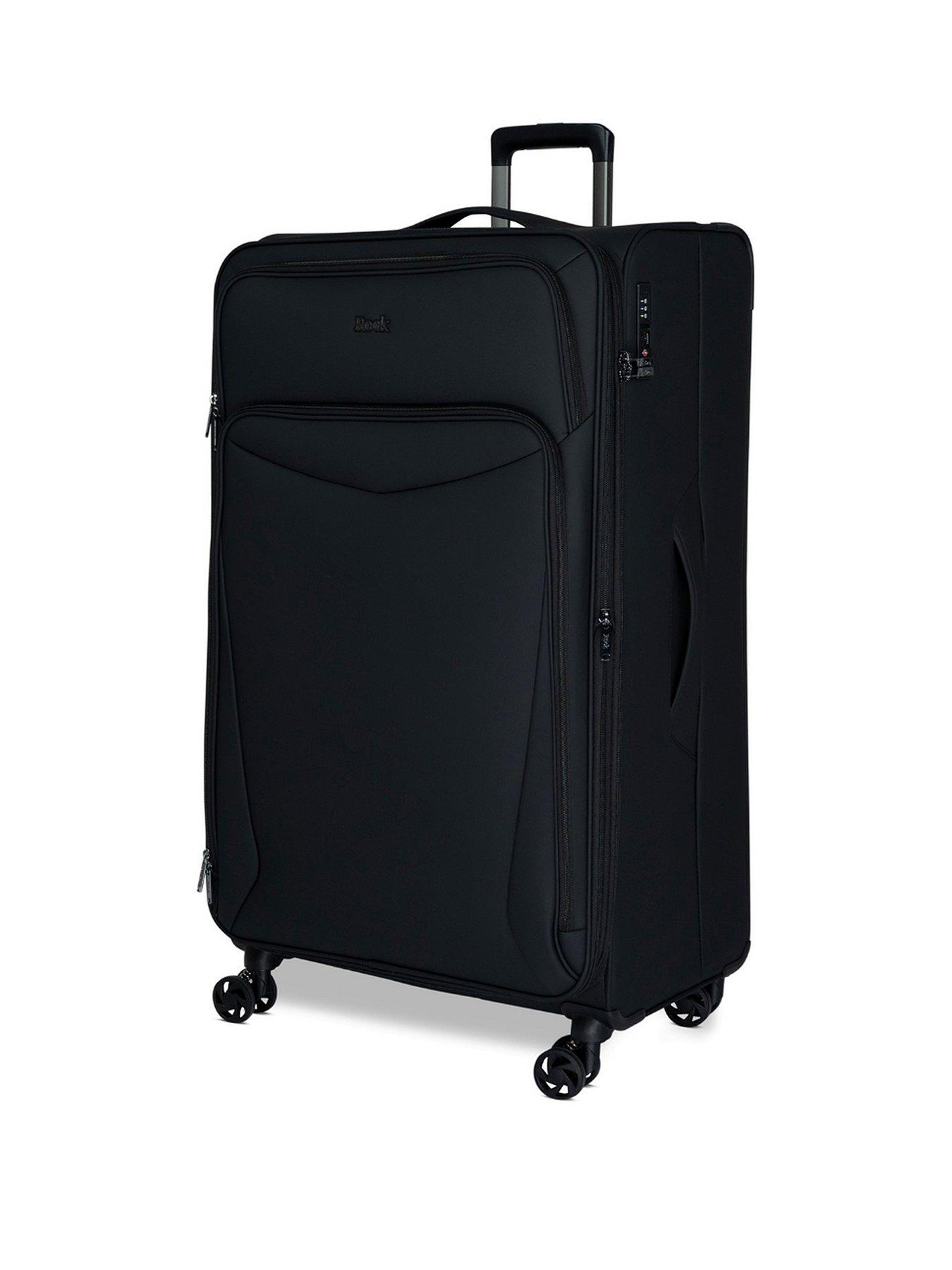 Image 1 of 7 of Rock Luggage Vitality Extra Large Black Suitcase