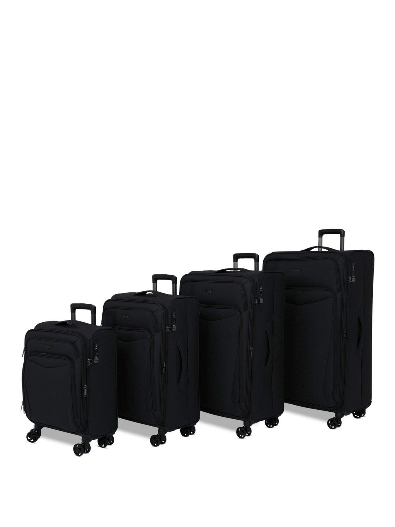 Image 1 of 7 of Rock Luggage Vitality 4pc Set Black Suitcase