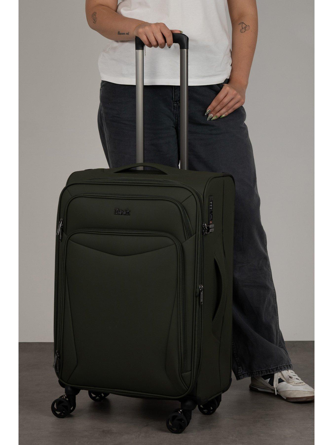 Image 7 of 7 of Rock Luggage Vitality Medium Khaki Suitcase