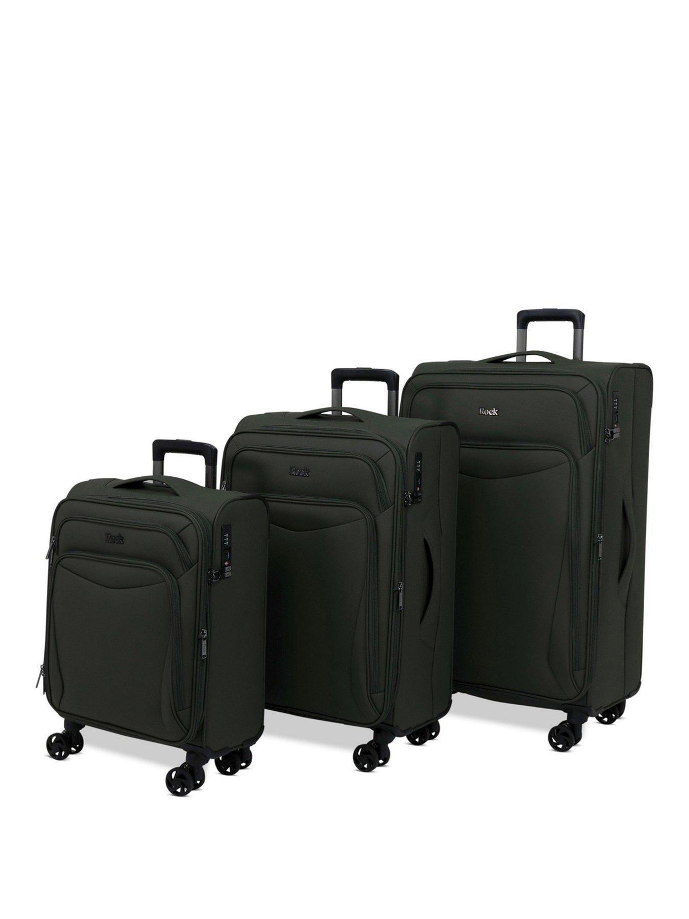 Image 1 of 7 of Rock Luggage Vitality 3pc Set Khaki Suitcase