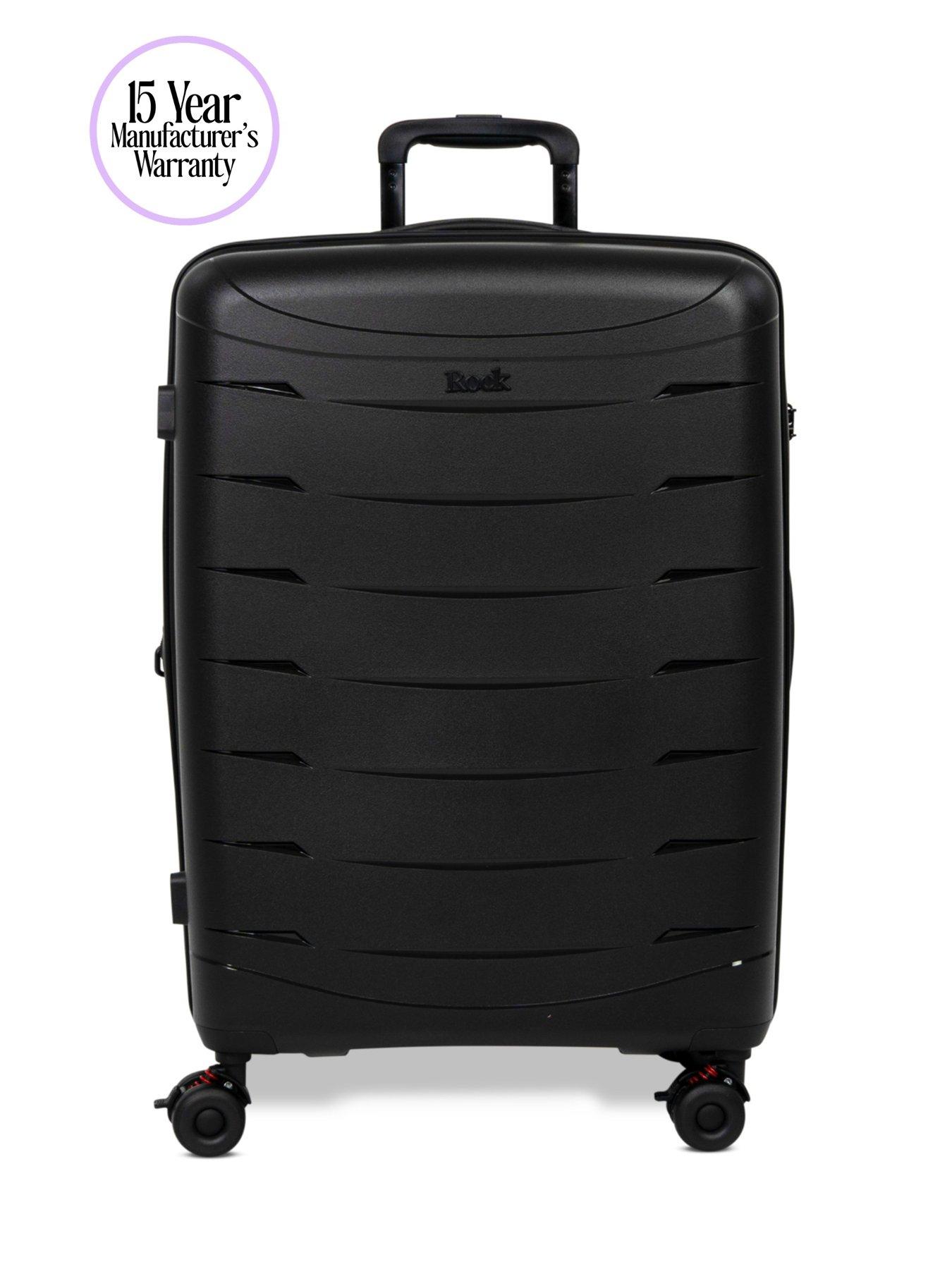 Image 2 of 7 of Rock Luggage Resilient Medium Black Suitcase