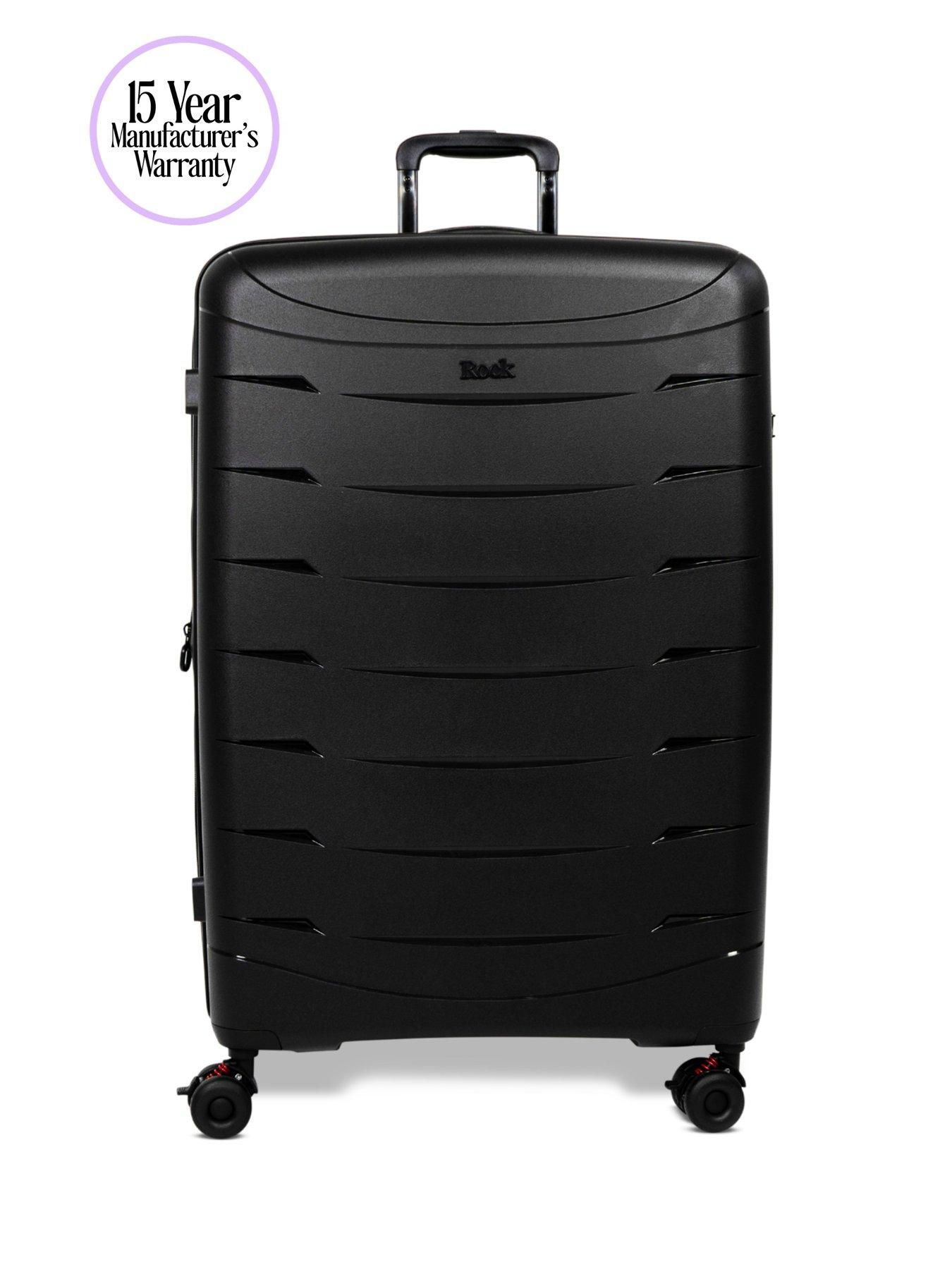 Image 2 of 7 of Rock Luggage Resilient 3pc Set Black Suitcase