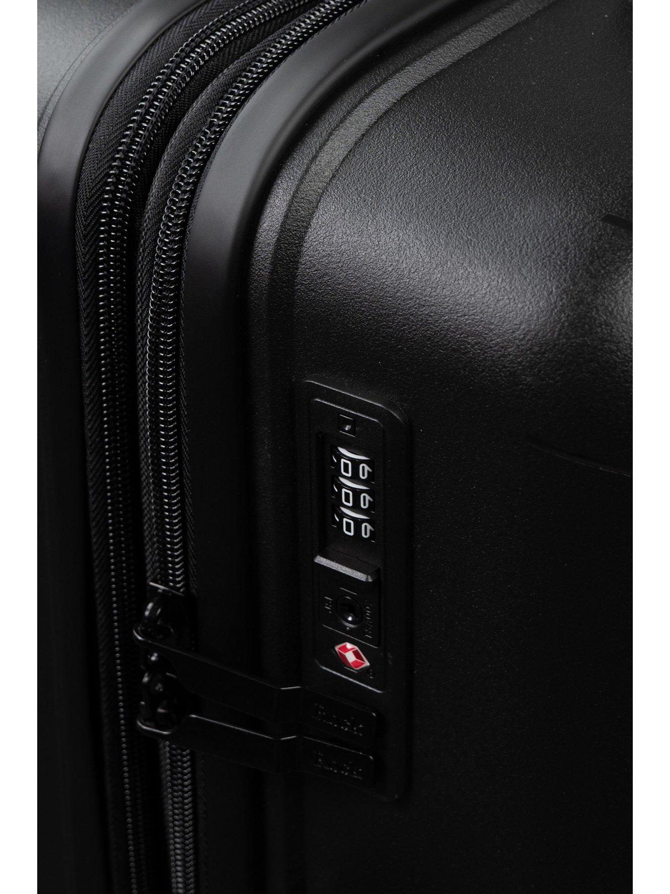 Image 5 of 7 of Rock Luggage Resilient 3pc Set Black Suitcase