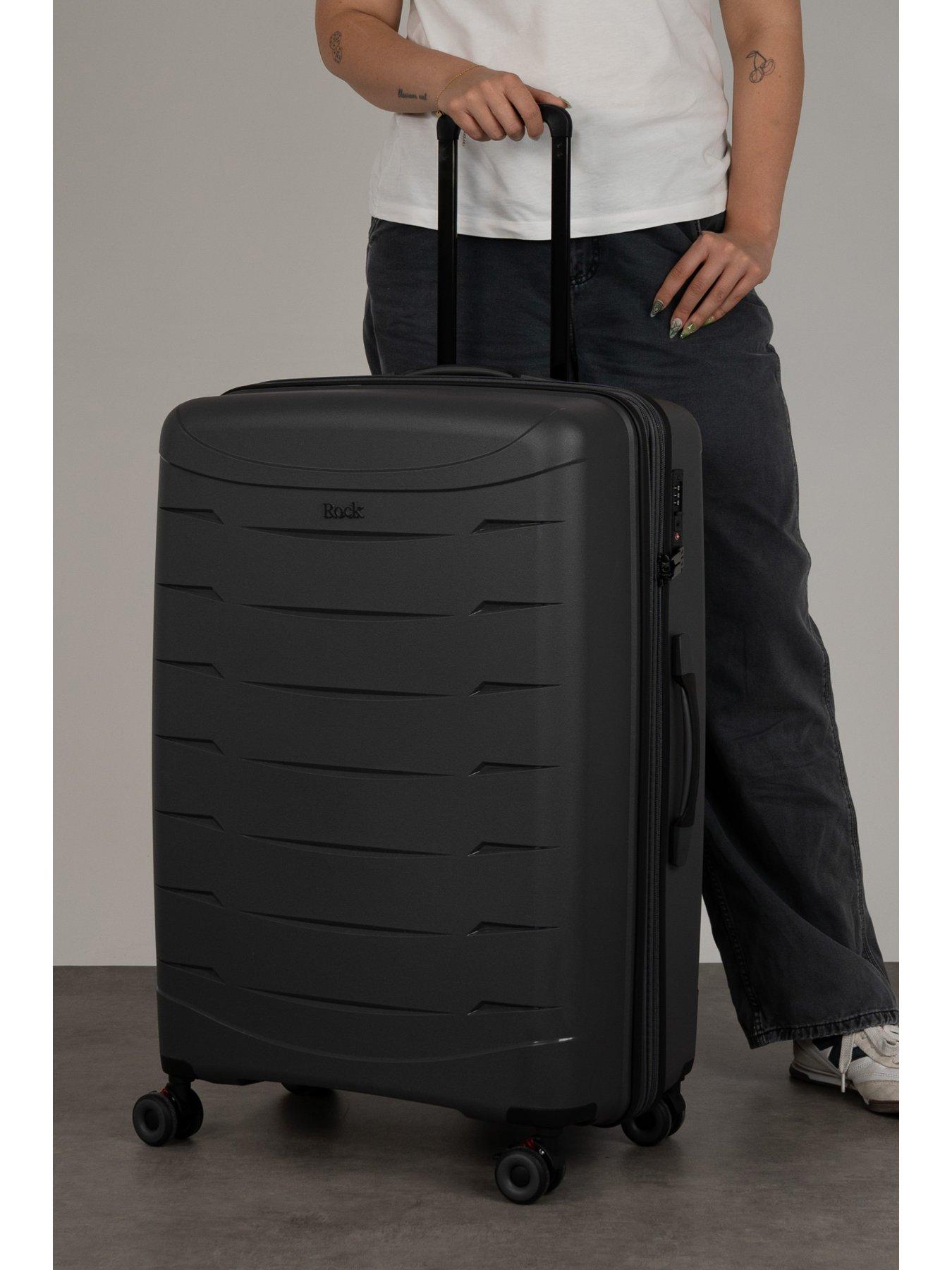 Image 7 of 7 of Rock Luggage Resilient Large Charcoal Suitcase