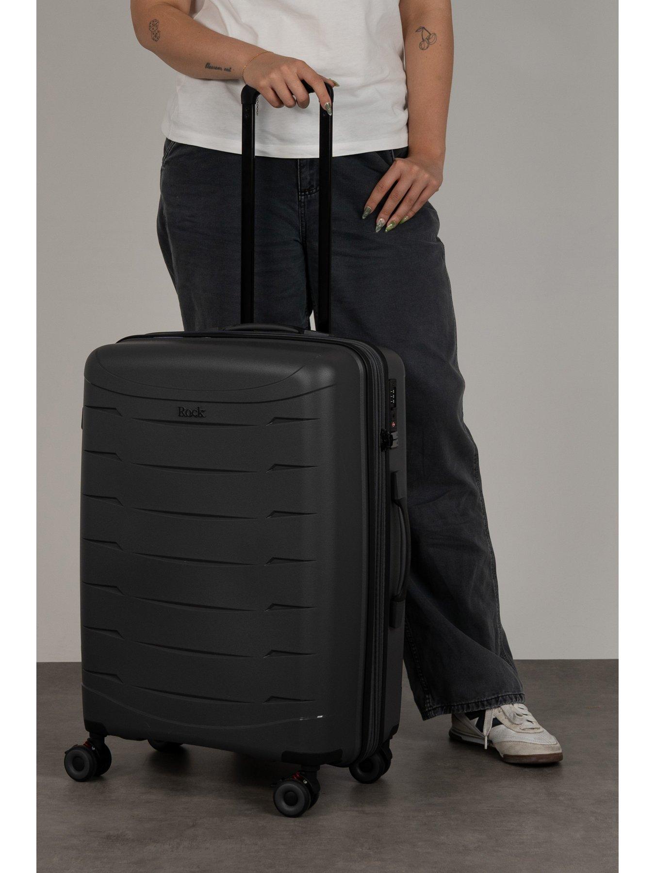 Image 7 of 7 of Rock Luggage Resilient Medium Charcoal Suitcase