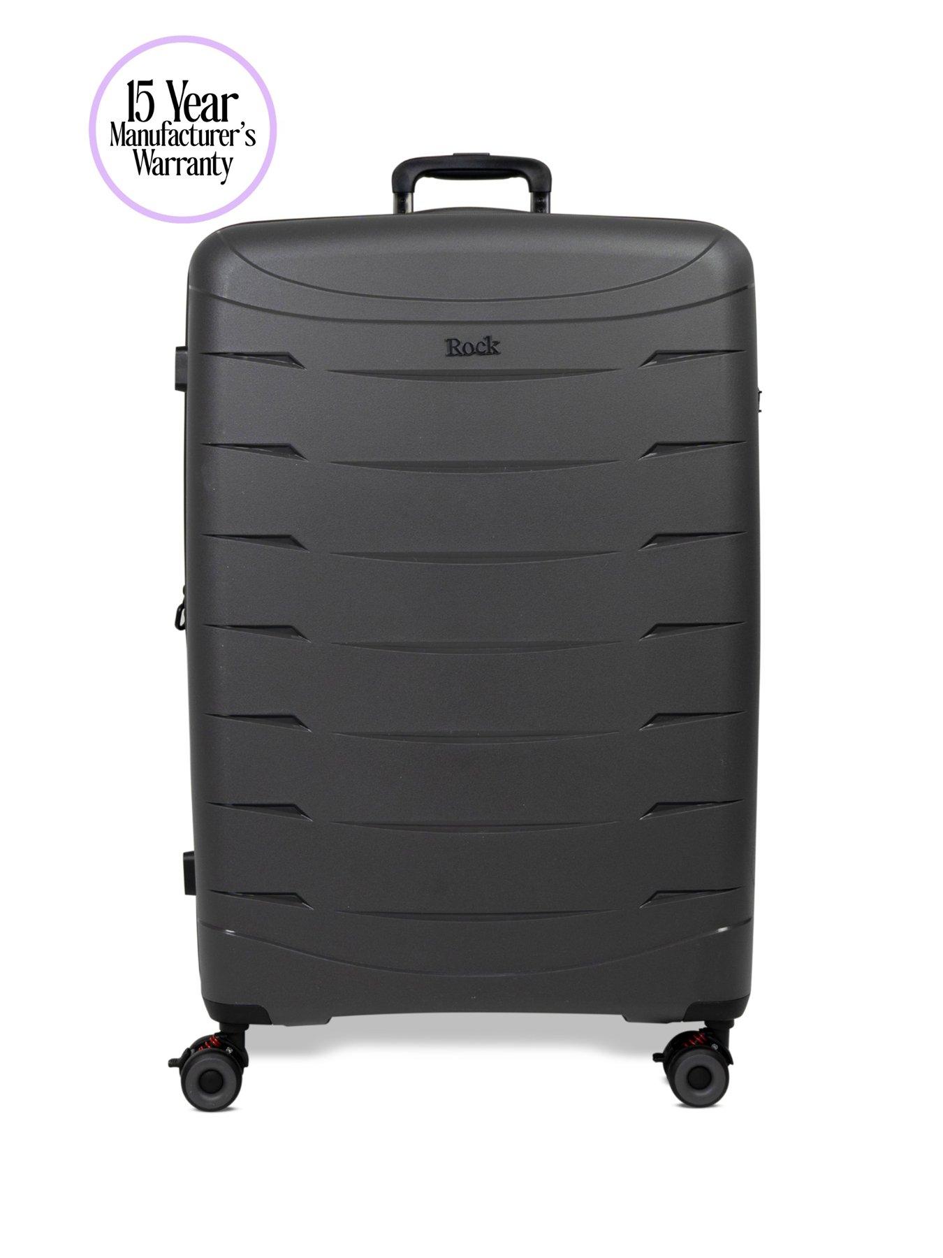 Image 2 of 7 of Rock Luggage Resilient 3pc Set Charcoal Suitcase