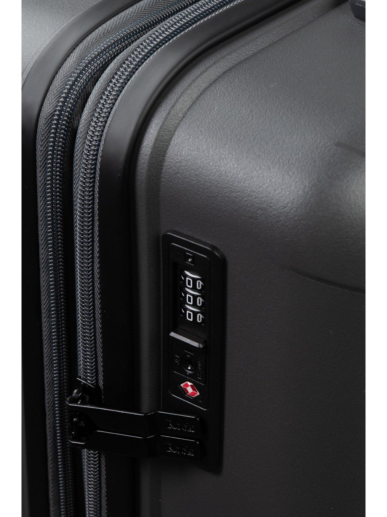 Image 5 of 7 of Rock Luggage Resilient 3pc Set Charcoal Suitcase