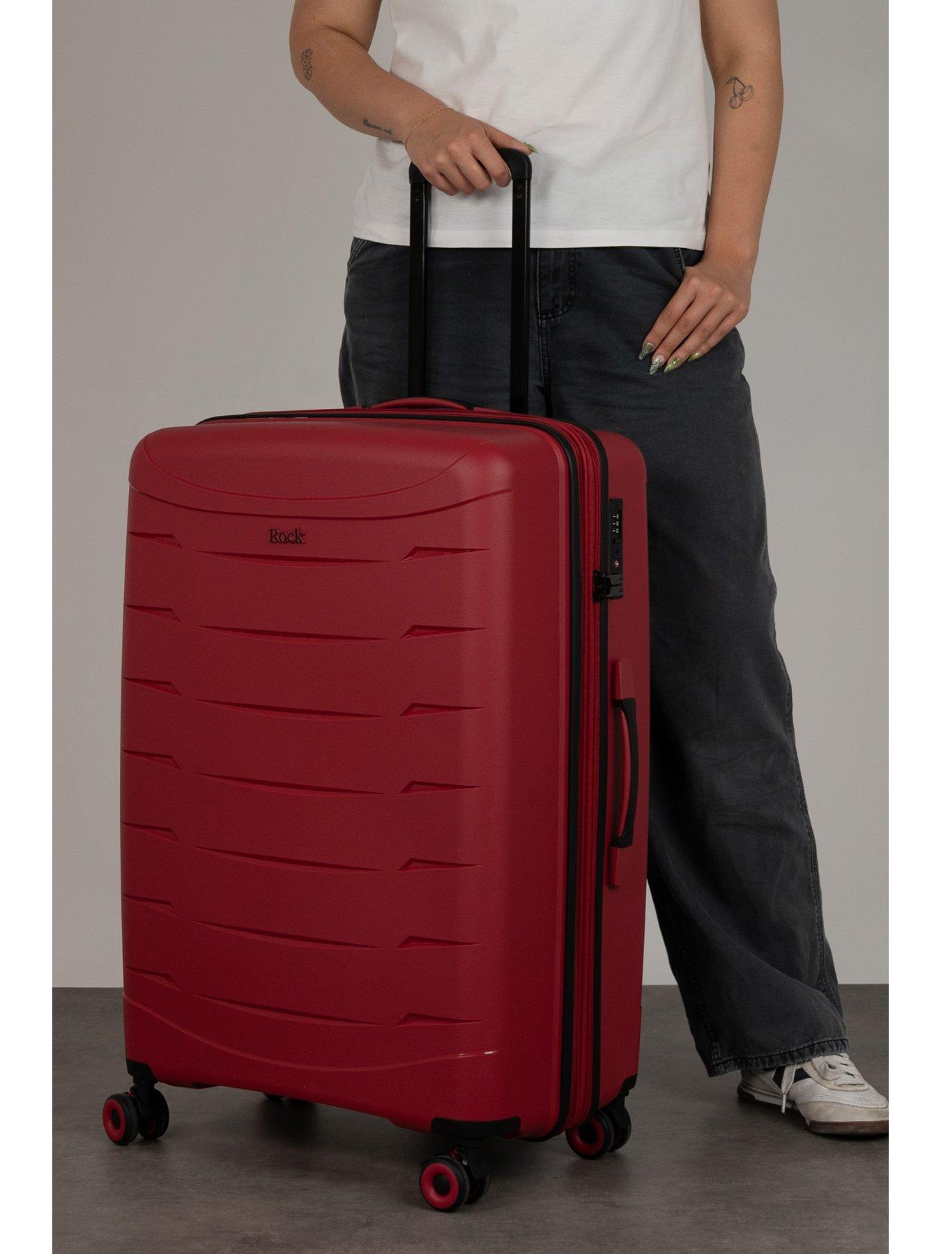 Image 7 of 7 of Rock Luggage Resilient Large Red Suitcase