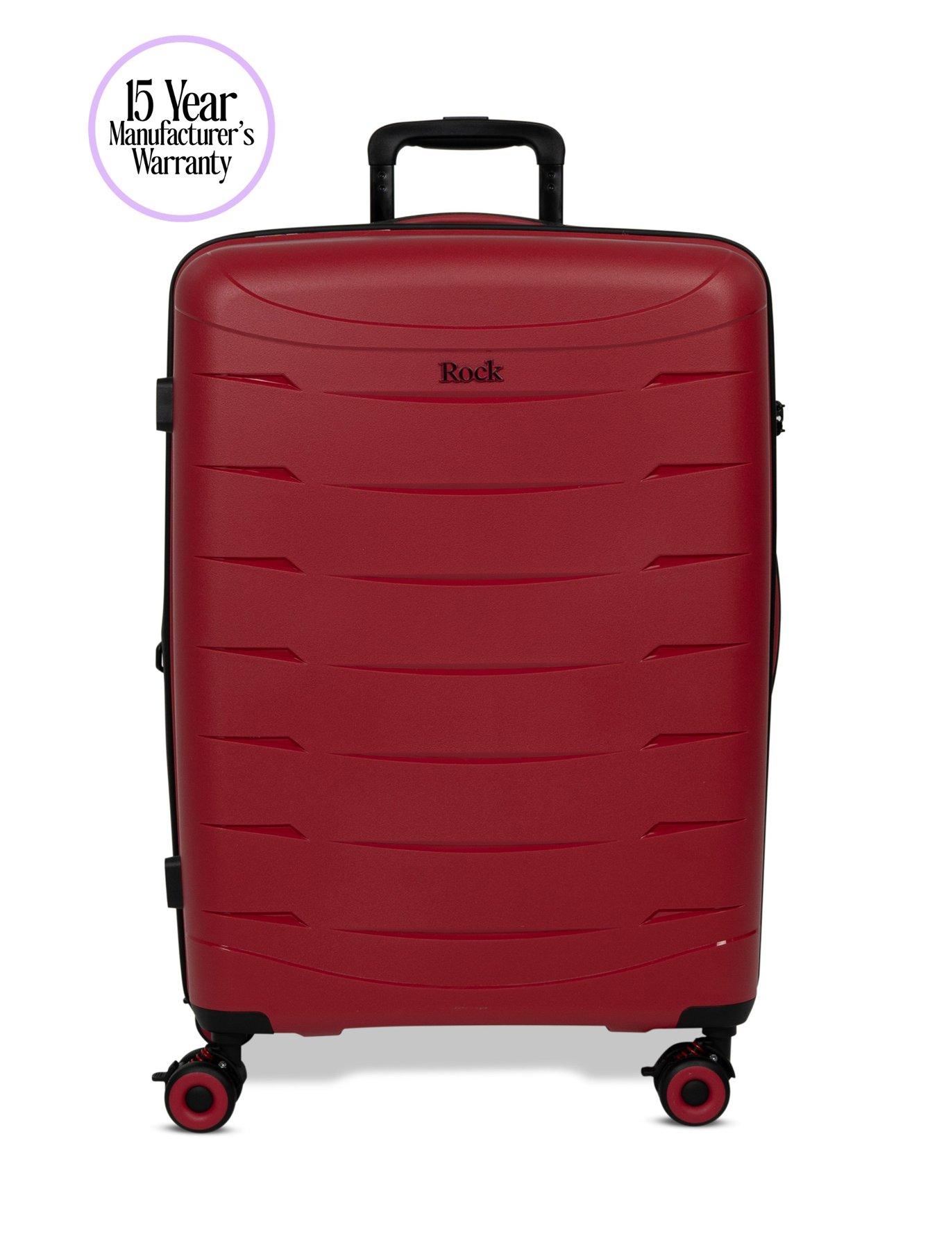 Image 2 of 7 of Rock Luggage Resilient Medium Red Suitcase